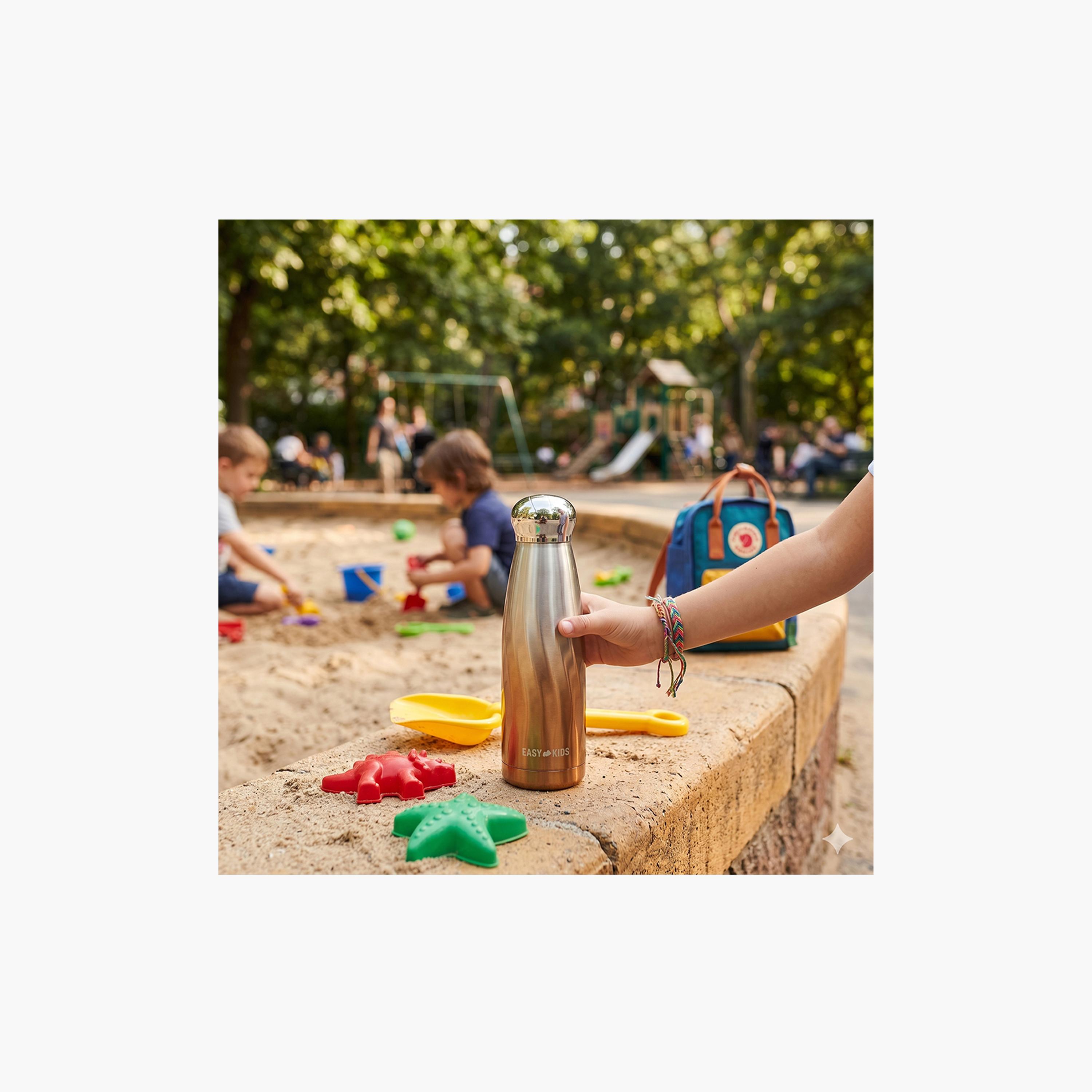 Eazy Kids Double Walled Stainless Steel Water Bottle - 420 ml-school-waterbottles-image-6