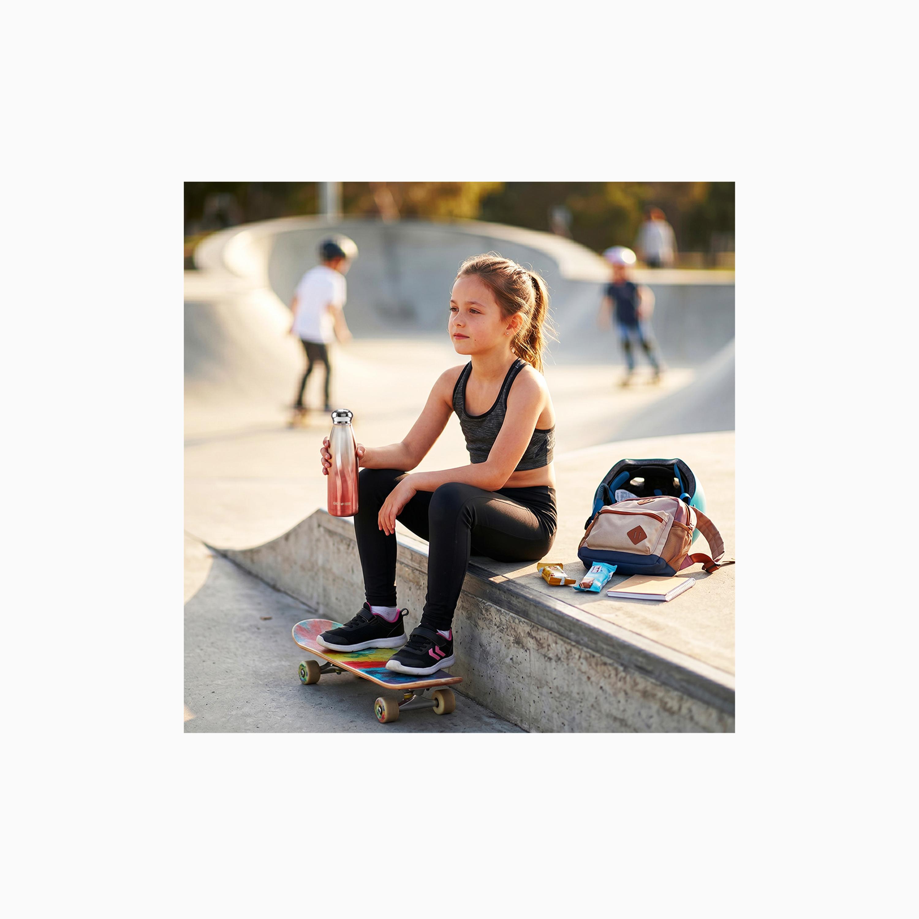 Eazy Kids Double Walled Stainless Steel Water Bottle - 420 ml-school-waterbottles-image-5