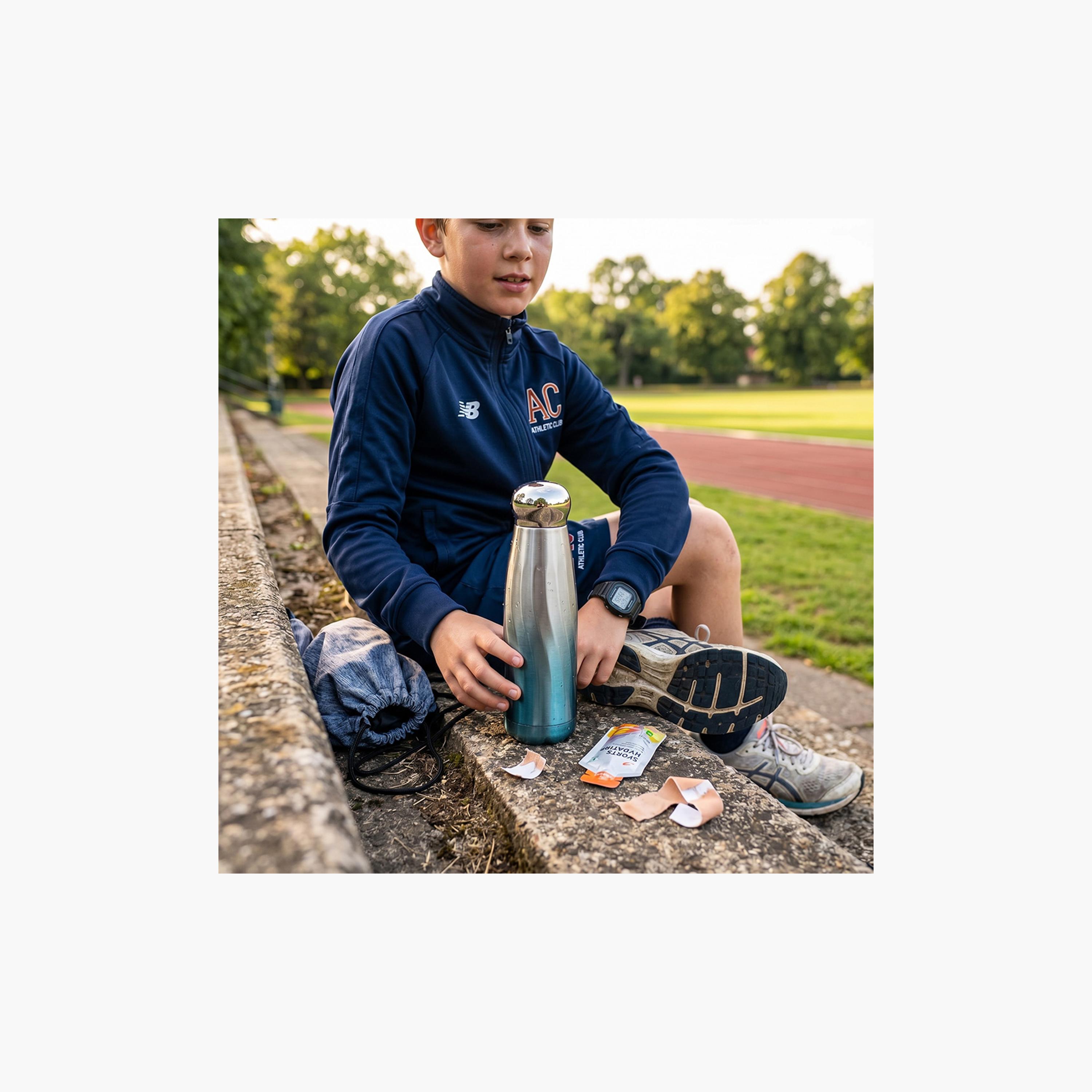 زجاجة مياه جدار مزدوج ستانلس ستيل من إيزي كيدز - 420 مل-school-waterbottles-image-2