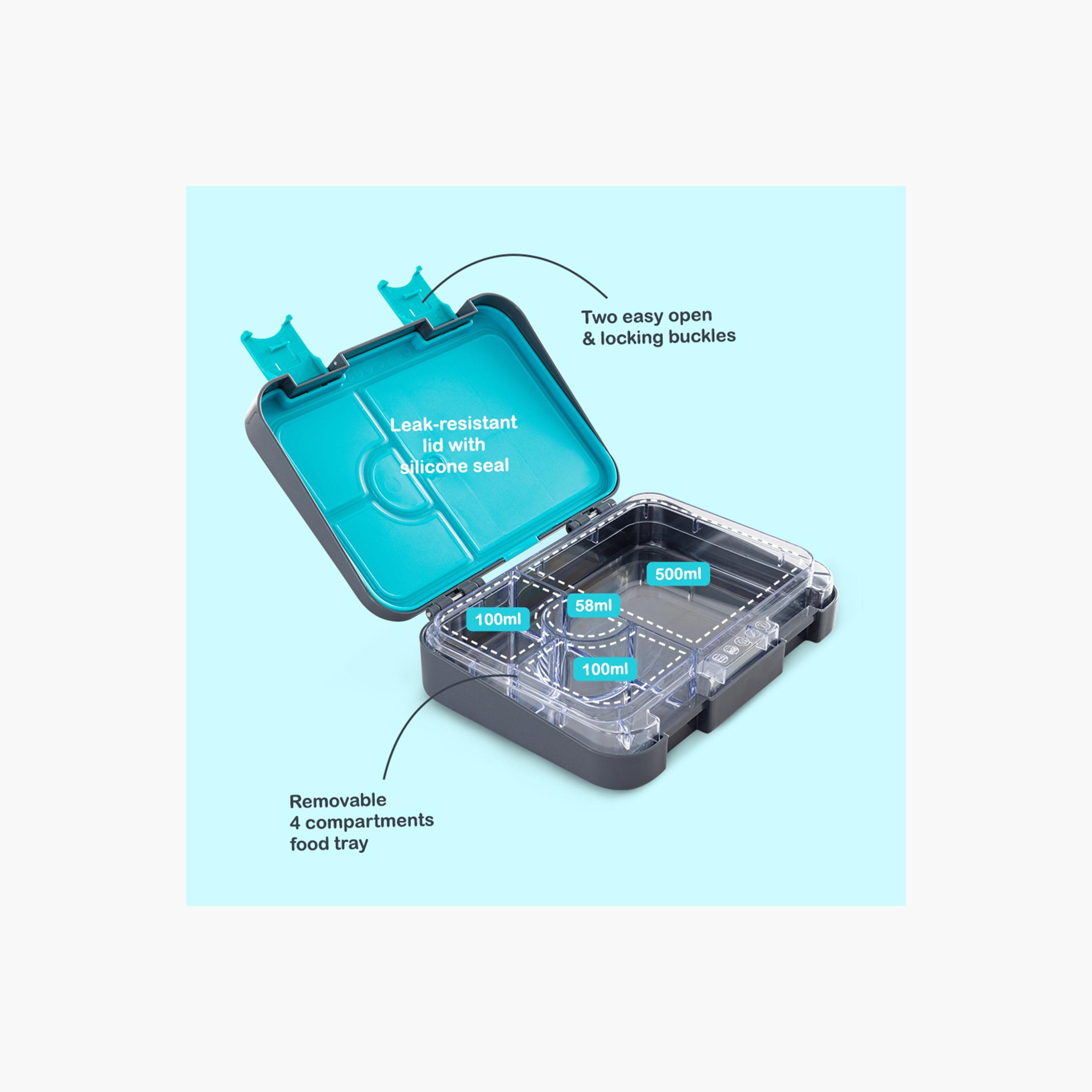 صندوق غداء بينتو بـ 4 أقسام ومقاوم للتسريب وخالي من مادة BPA من إيزي كيدز-school-lunchessentials-lunchboxes-image-8