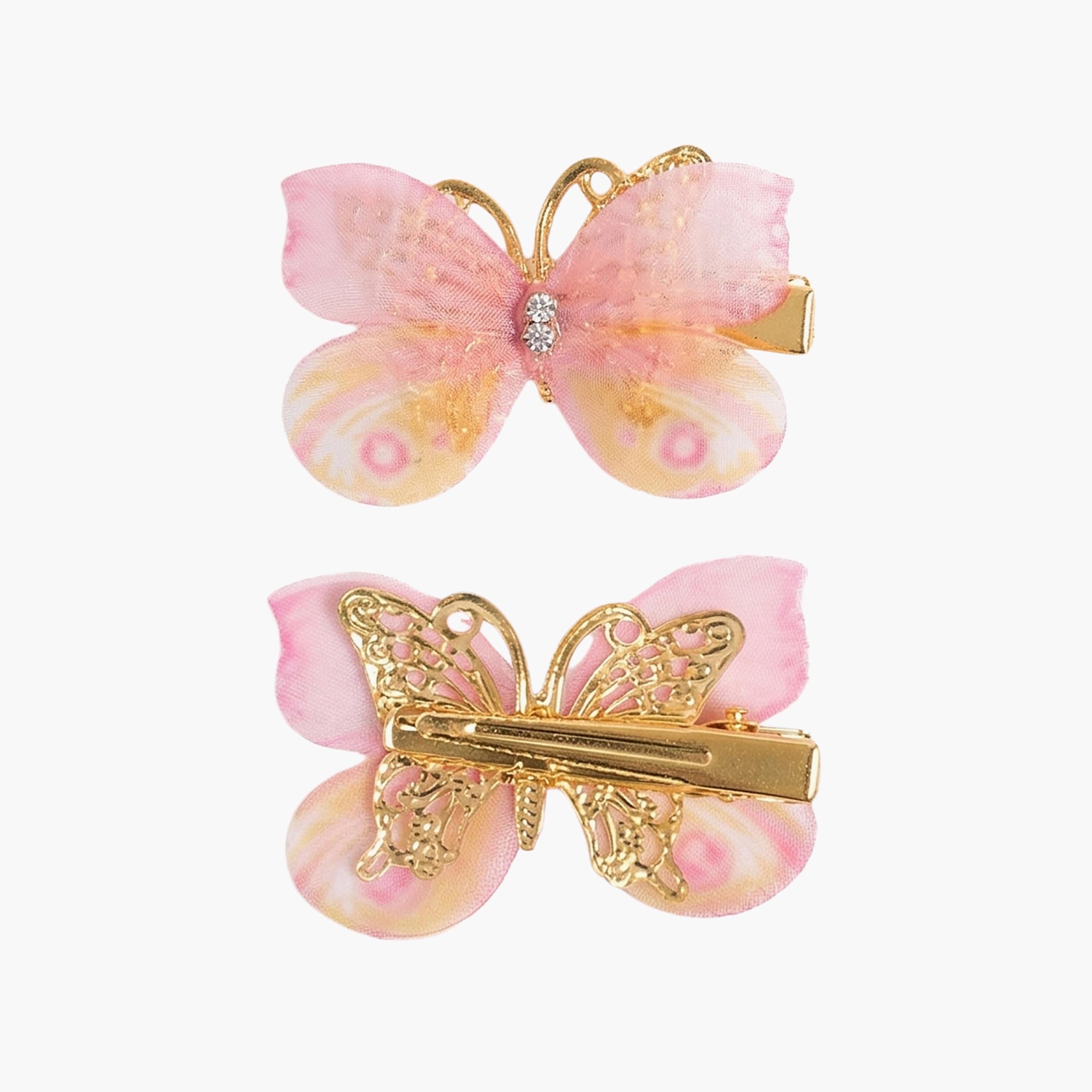 زوج مشابك شعر (توك) على شكل فراشة من ليتل لاكشريز-girls-accessories-hairaccessories-image-2