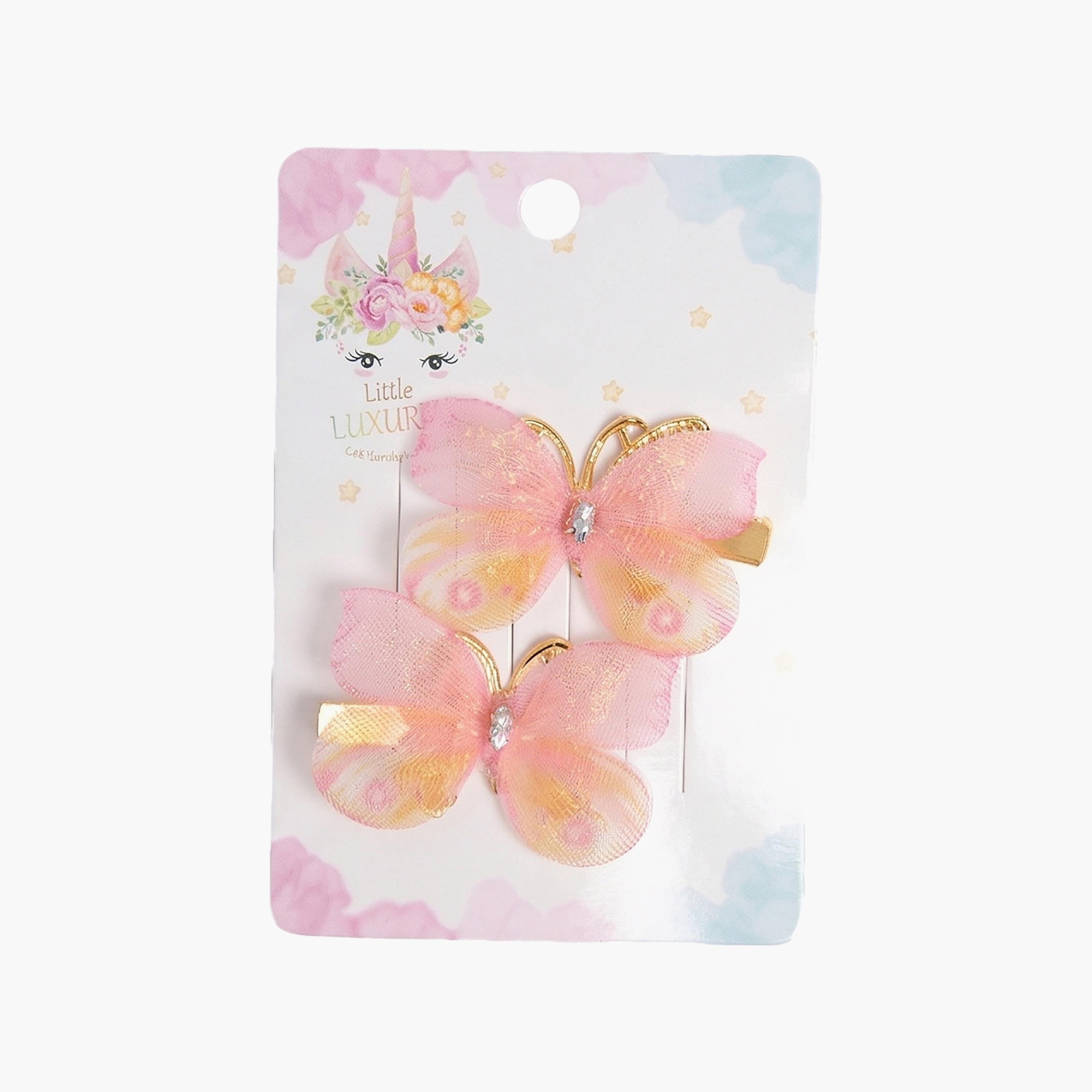 زوج مشابك شعر (توك) على شكل فراشة من ليتل لاكشريز-girls-accessories-hairaccessories-image-6