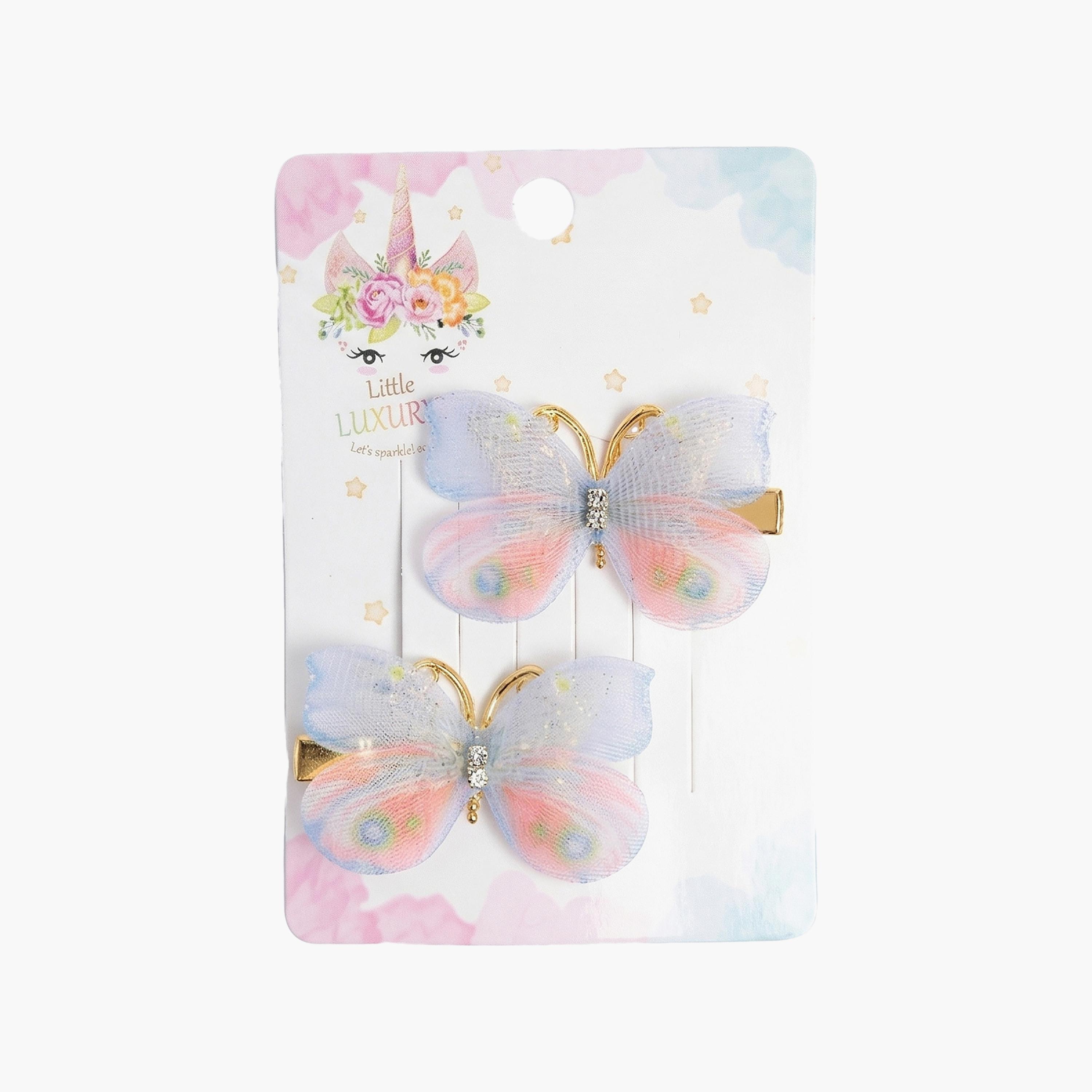 زوج مشابك شعر (توك) على شكل فراشة من ليتل لاكشريز-girls-accessories-hairaccessories-image-6