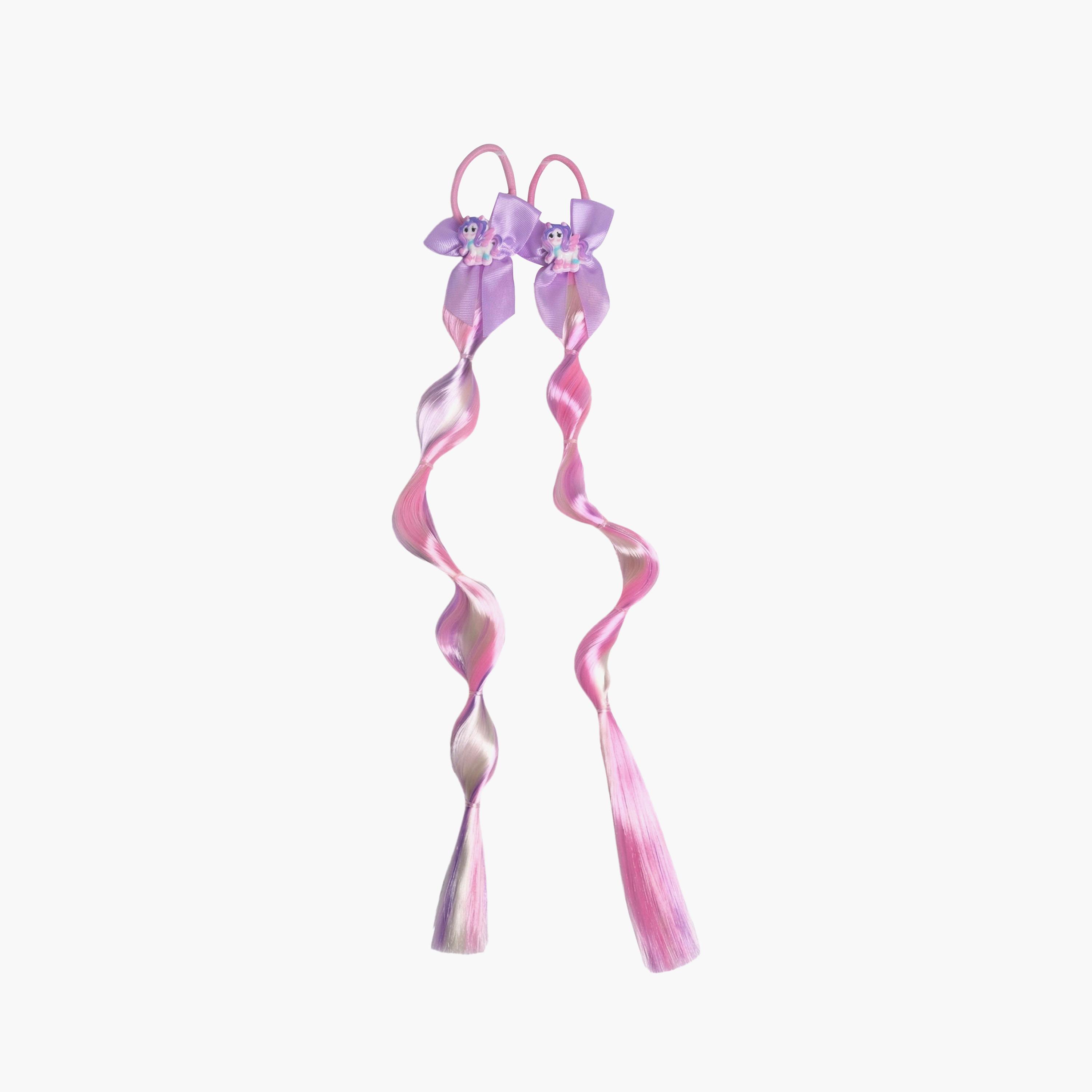زوج أربطة شعر مطاطية (توك استك) على شكل يونيكورن من ليتل لاكشريز-girls-accessories-hairaccessories-image-1