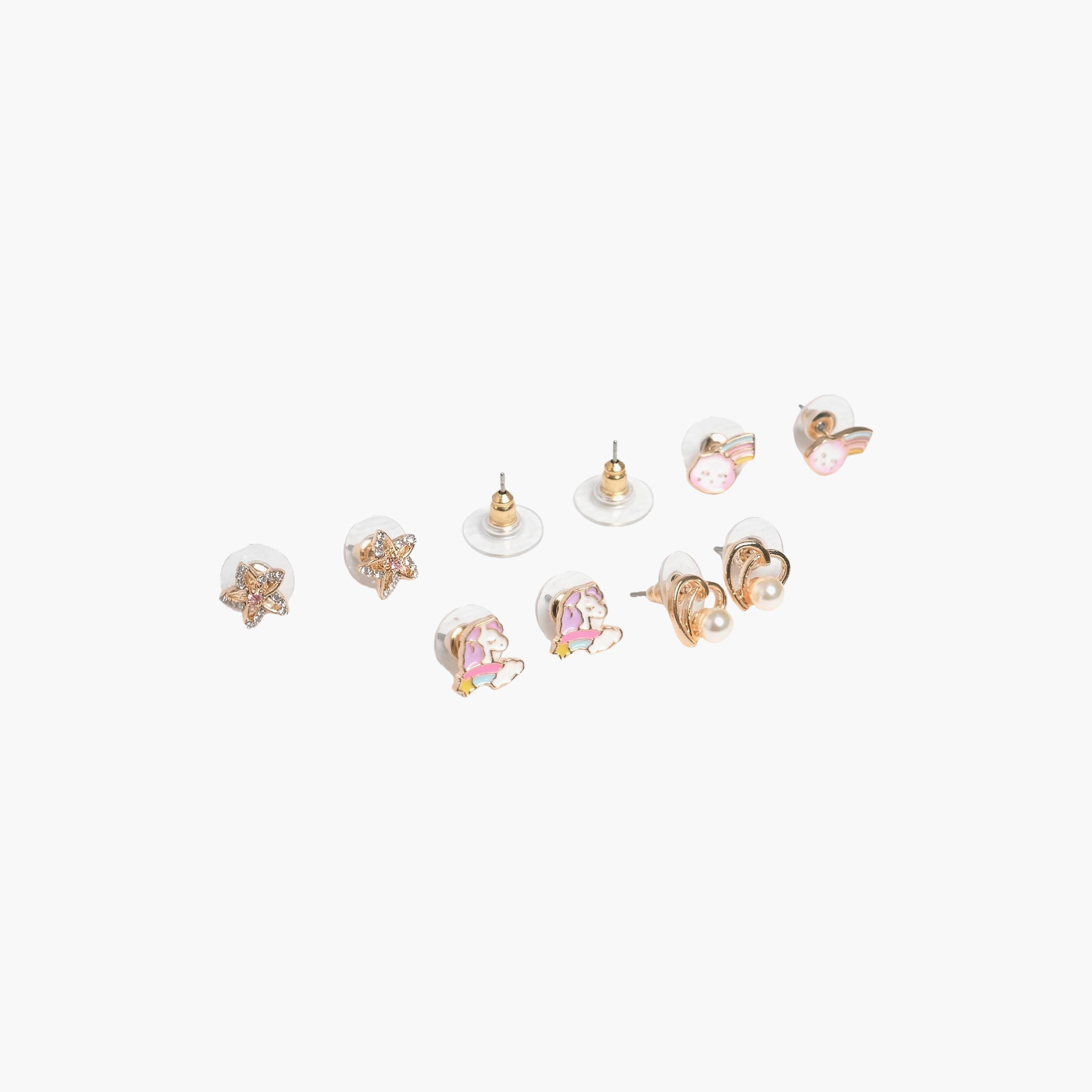 مجموعة أقراط (حلقان) "الملاك الصغير" مكونة من 4 أزواج من ليتل لاكشريز-girls-accessories-jewellery-image-2