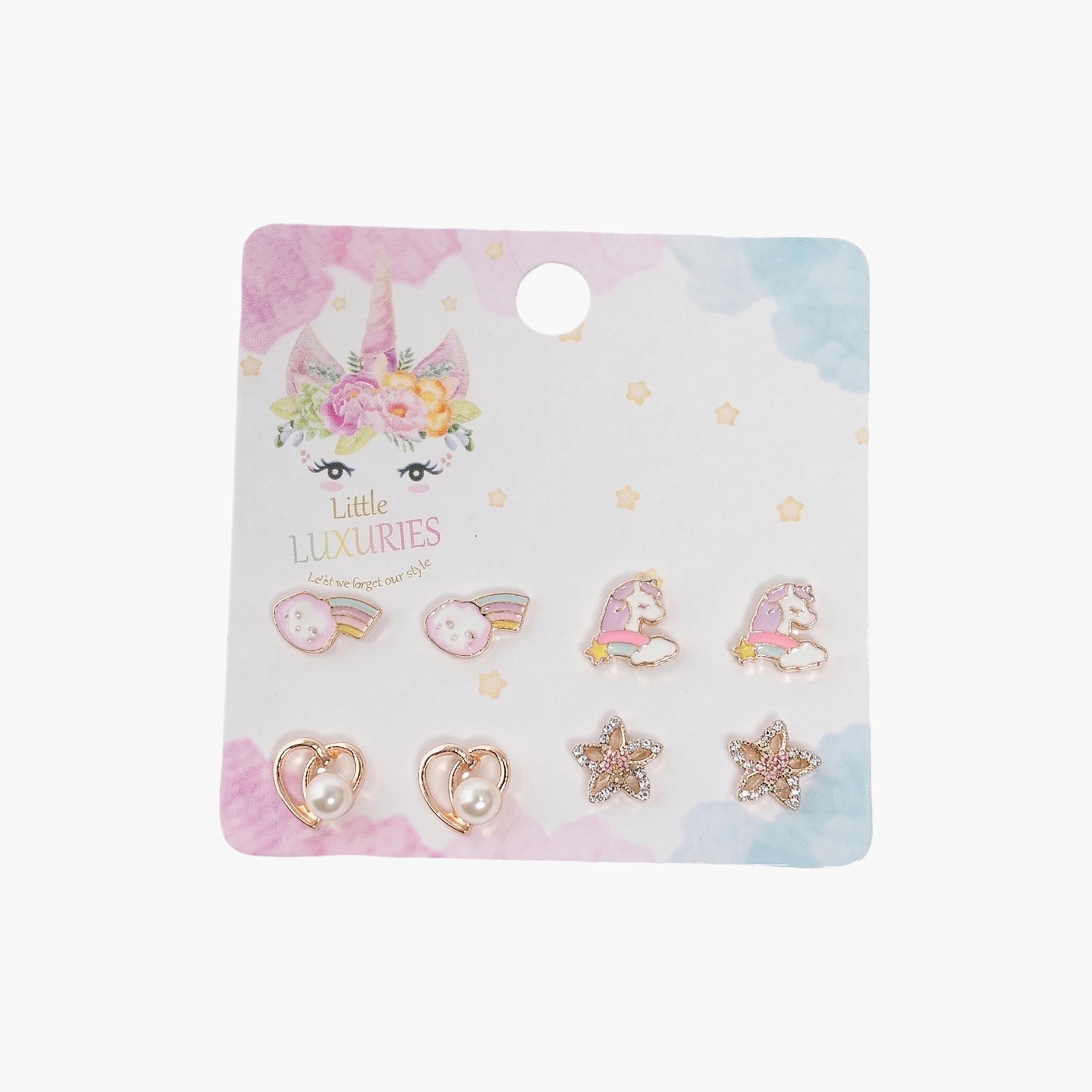 مجموعة أقراط (حلقان) "الملاك الصغير" مكونة من 4 أزواج من ليتل لاكشريز-girls-accessories-jewellery-image-5
