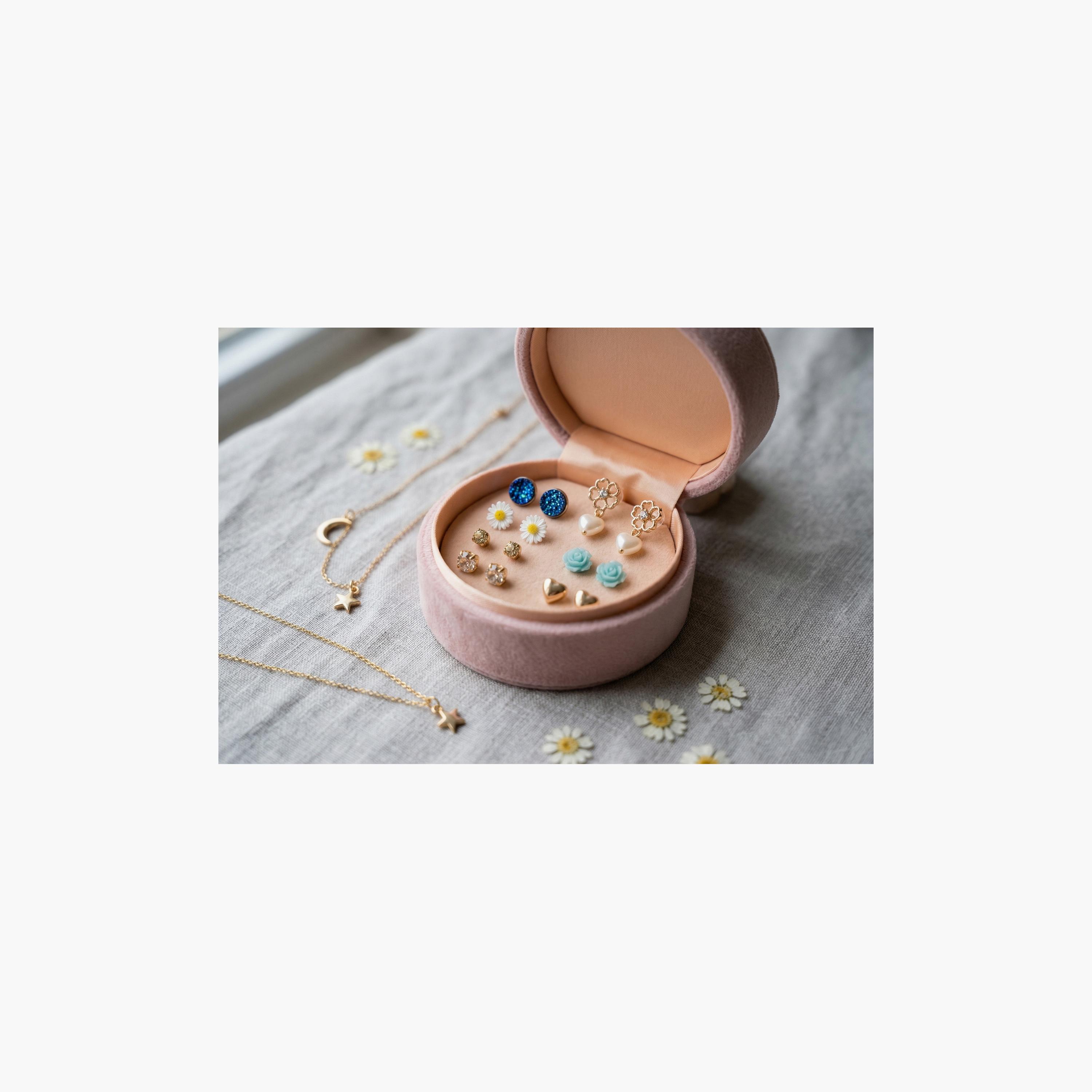 مجموعة أقراط (حلقان) "الملاك الصغير" مكونة من 6 أزواج من ليتل لاكشريز-girls-accessories-jewellery-image-3