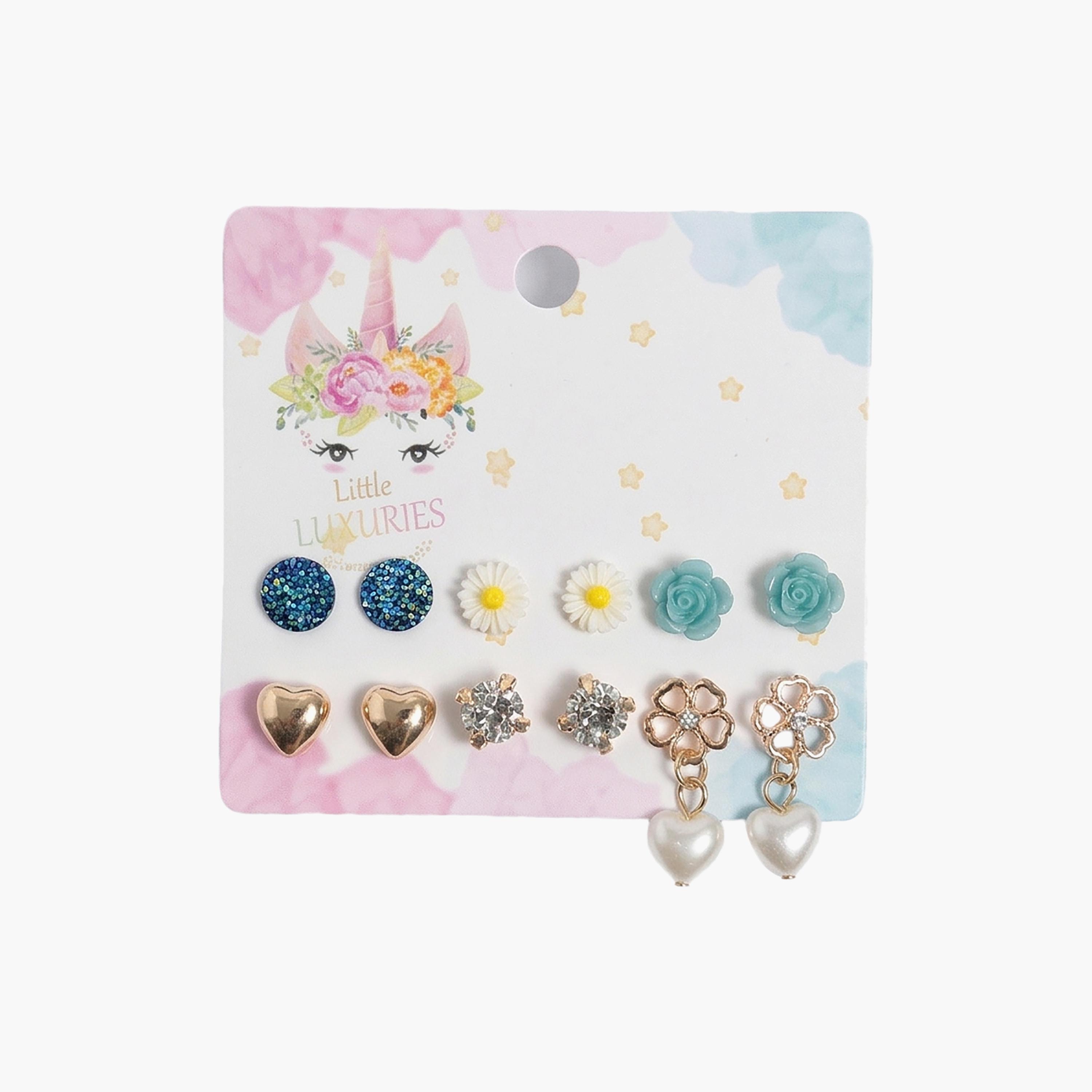 مجموعة أقراط (حلقان) "الملاك الصغير" مكونة من 6 أزواج من ليتل لاكشريز-girls-accessories-jewellery-image-6