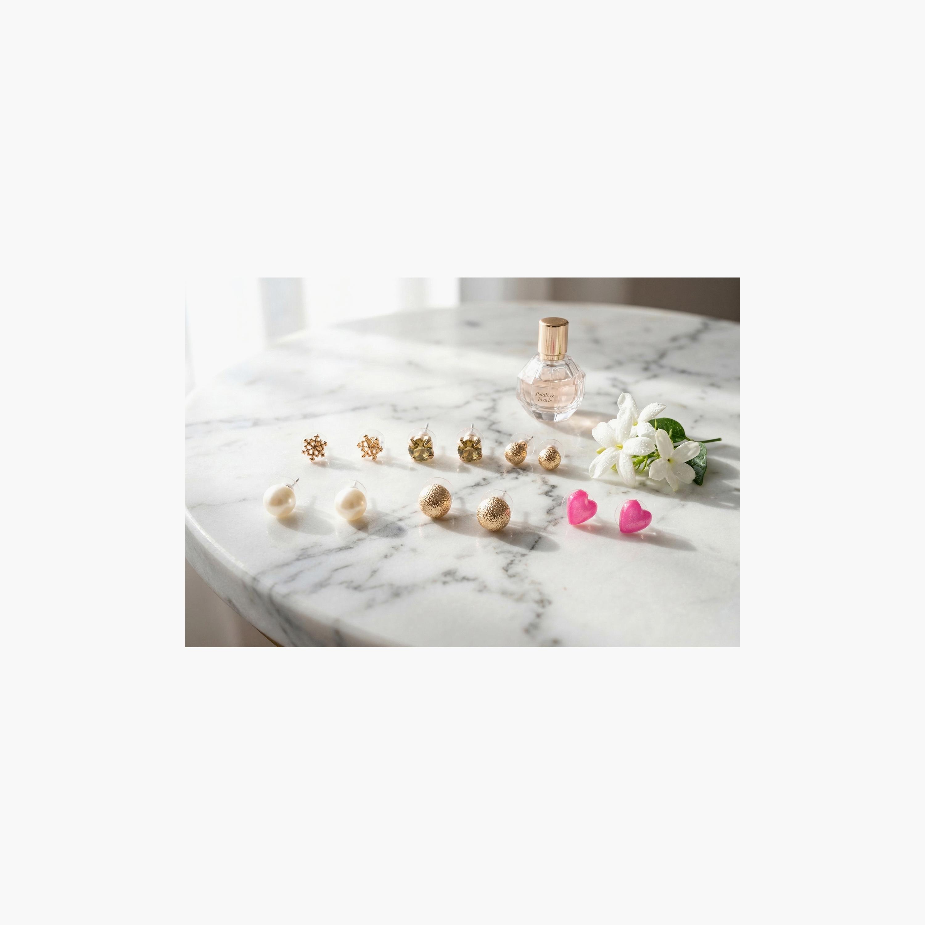 مجموعة أقراط (حلقان) "الملاك الصغير" مكونة من 6 أزواج من ليتل لاكشريز-girls-accessories-jewellery-image-2