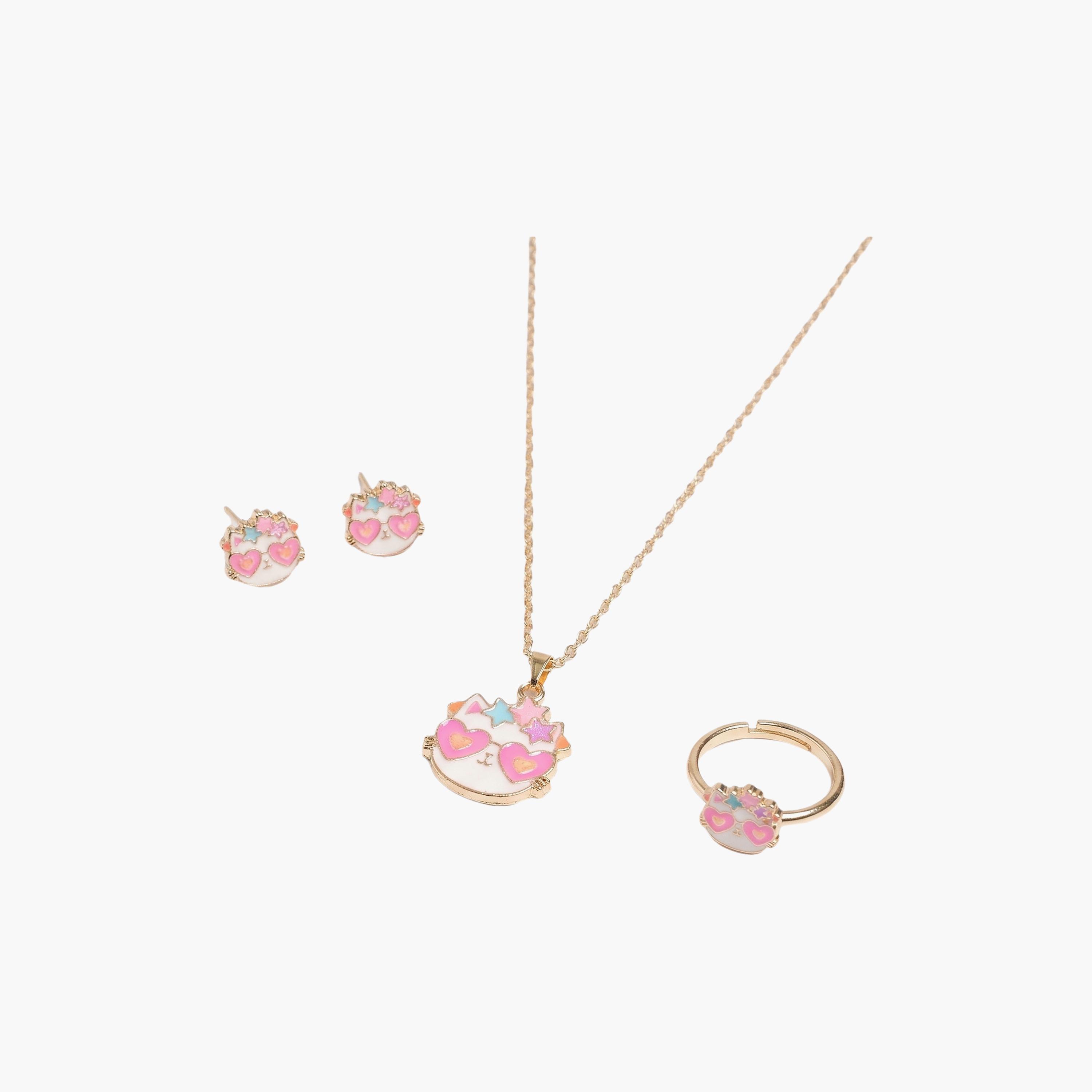 مجموعة مجوهرات وإكسسوارات على شكل قطة من ليتل لاكشريز-girls-accessories-jewellery-image-2