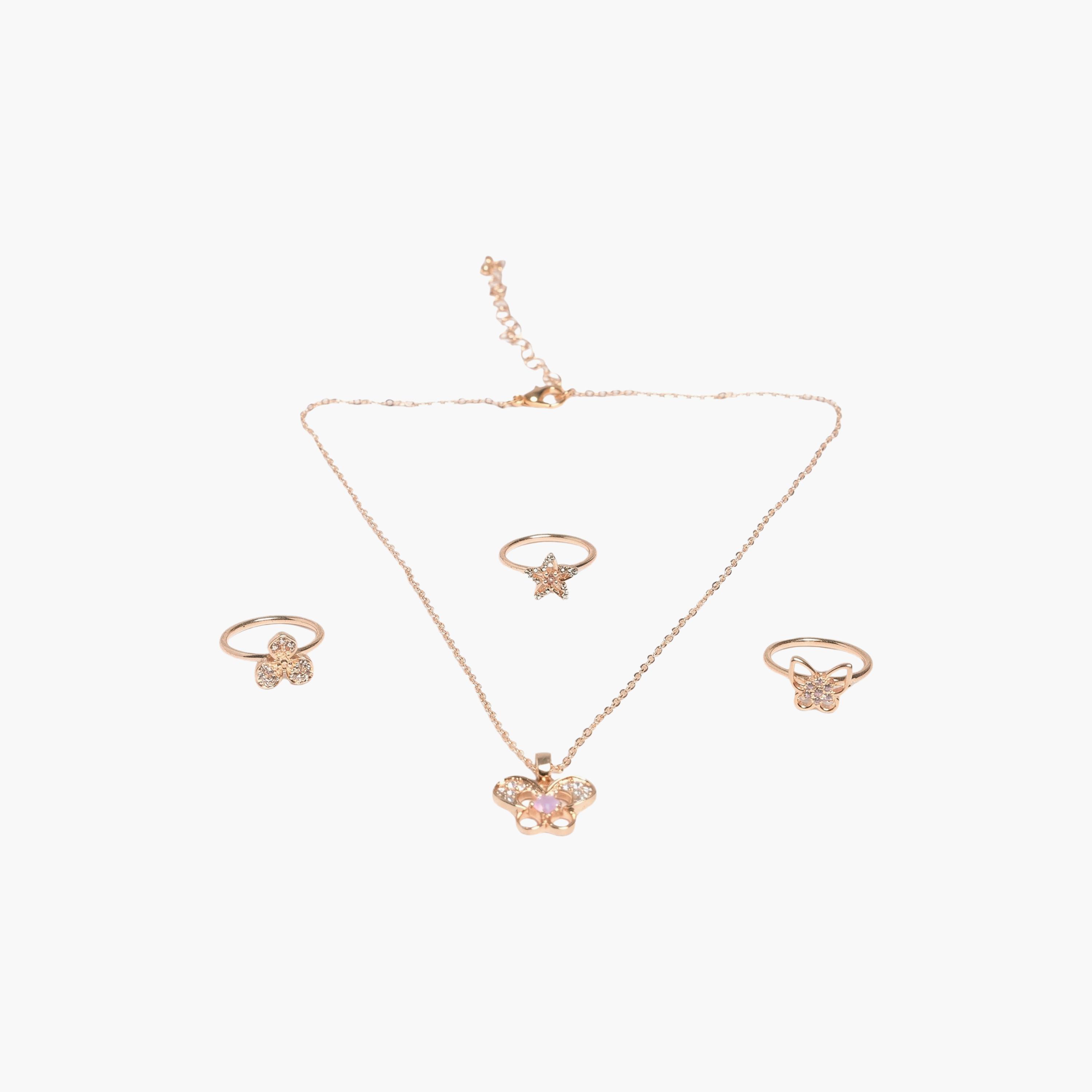 مجموعة مجوهرات وإكسسوارات على شكل فراشة من ليتل لاكشريز-girls-accessories-jewellery-image-1