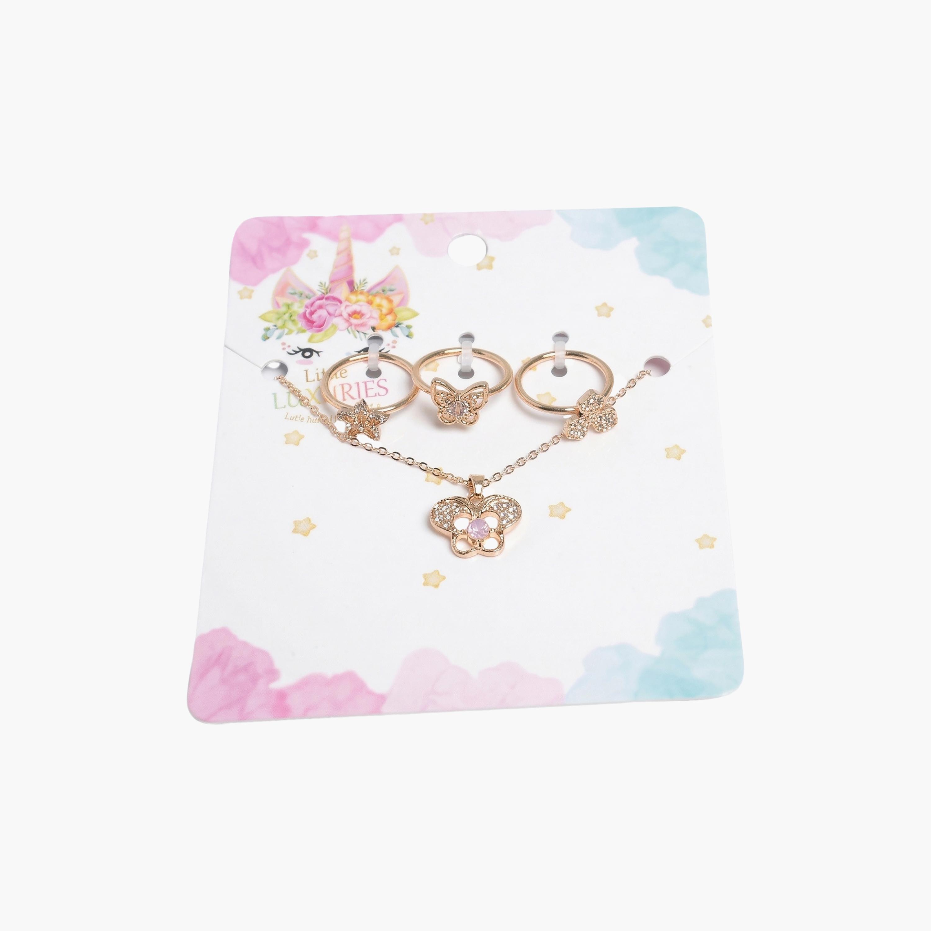 مجموعة مجوهرات وإكسسوارات على شكل فراشة من ليتل لاكشريز-girls-accessories-jewellery-image-4