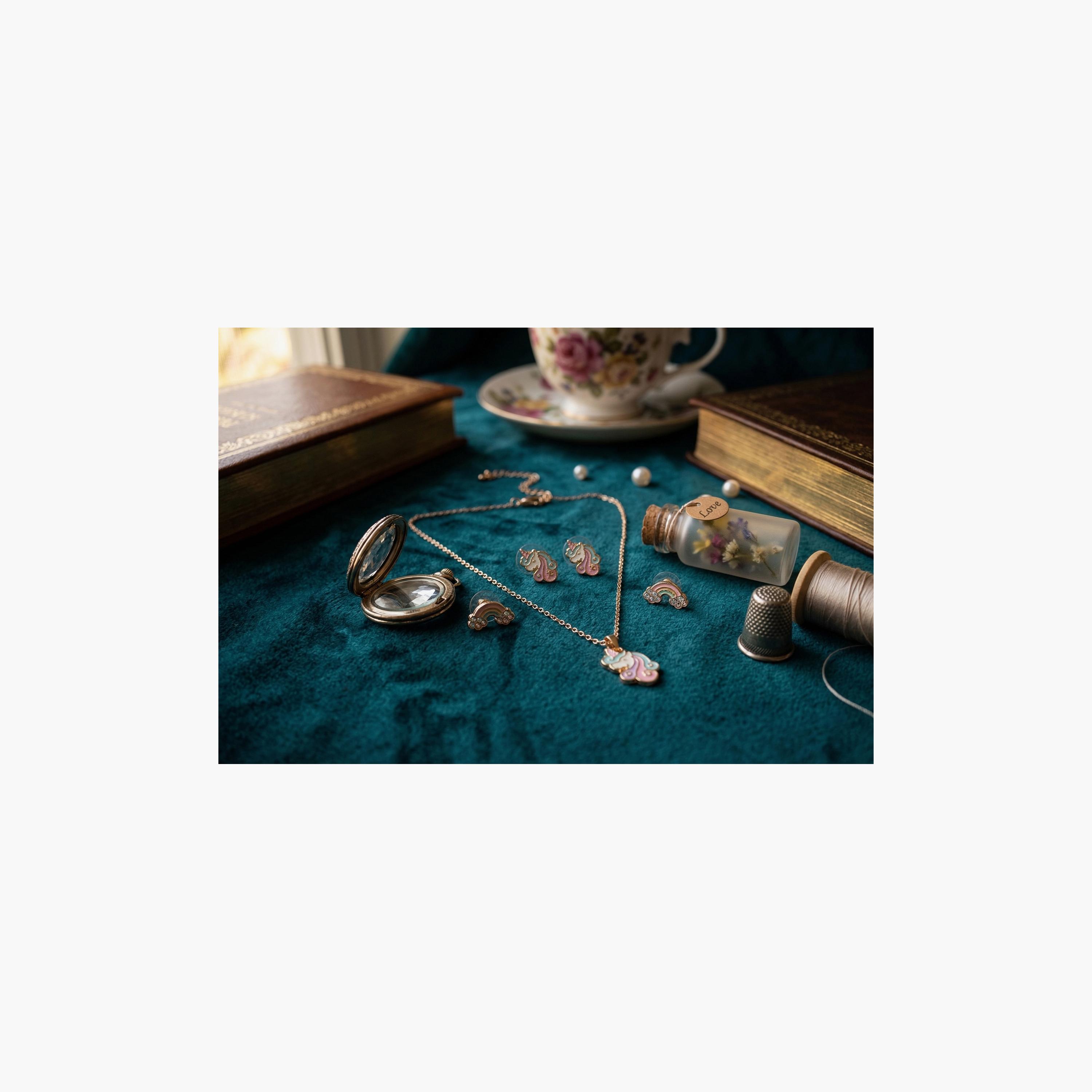 مجموعة مجوهرات وإكسسوارات على شكل يونيكورن من ليتل لاكشريز-girls-accessories-jewellery-image-2