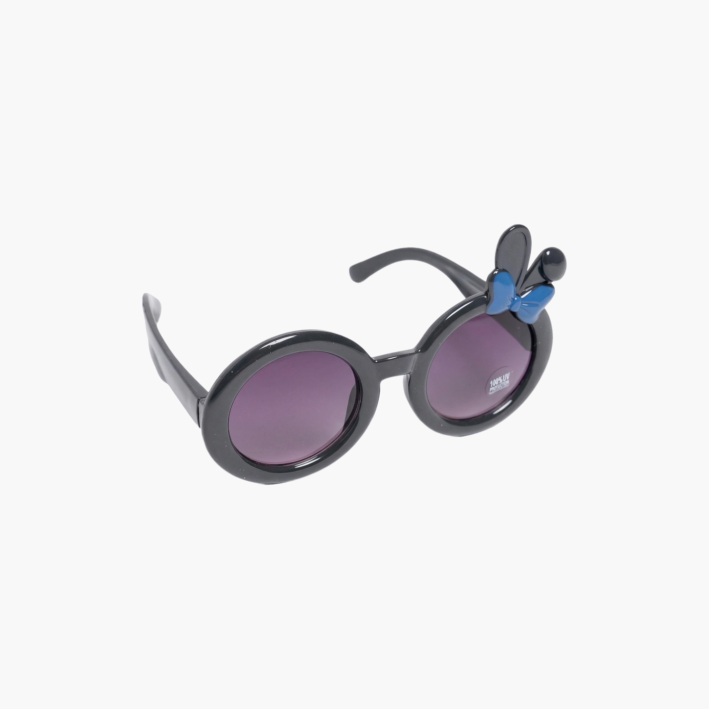 Smile In Shades Mouse Ears Round Sunglasses with Bow Accent-girls-accessories-sunglasses-image-1