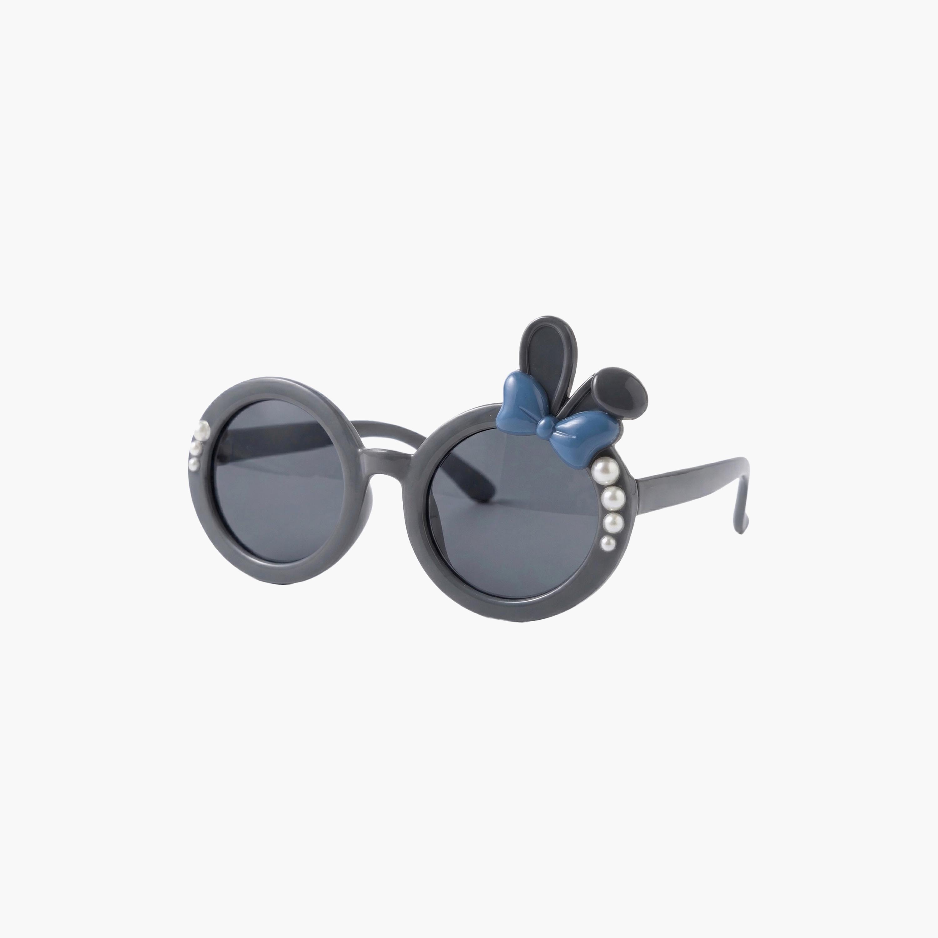 Smile In Shades Mouse Ears Round Sunglasses with Bow Accent-girls-accessories-sunglasses-image-2