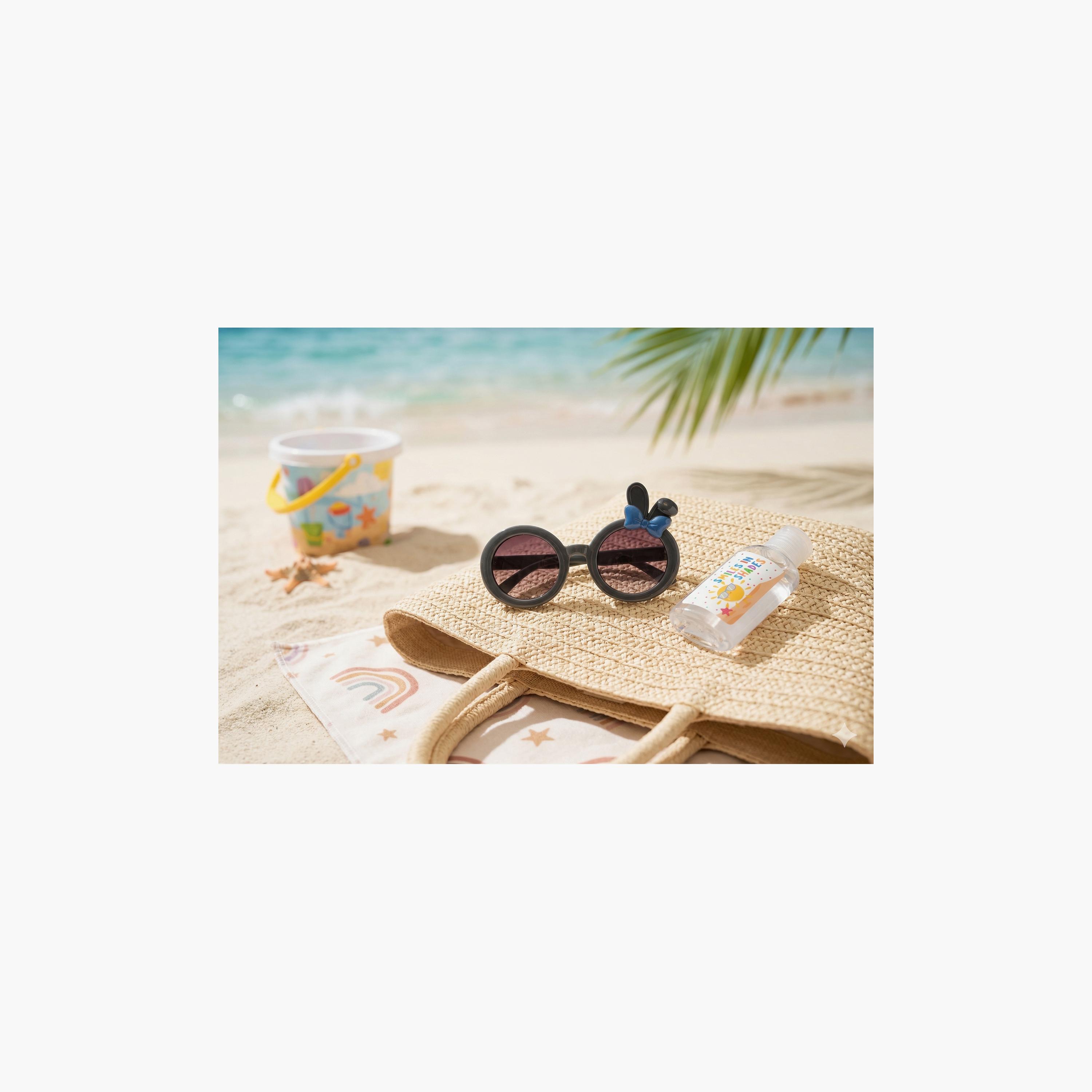 Smile In Shades Mouse Ears Round Sunglasses with Bow Accent-girls-accessories-sunglasses-image-3
