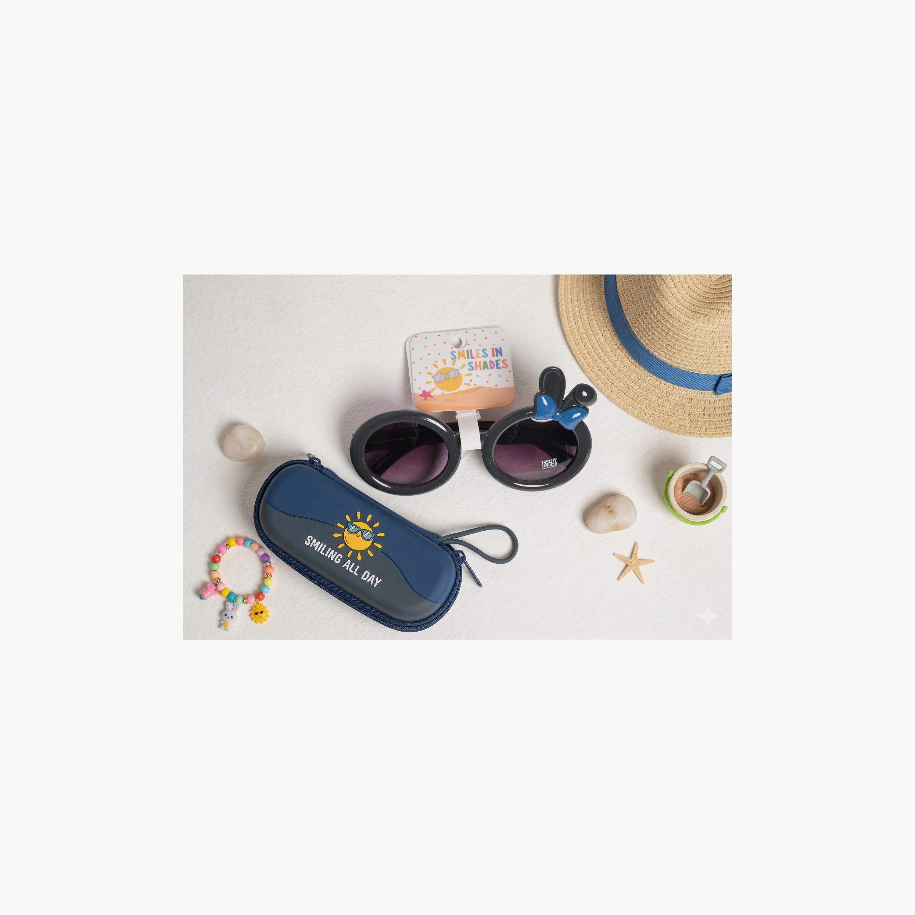 Smile In Shades Mouse Ears Round Sunglasses with Bow Accent-girls-accessories-sunglasses-image-4
