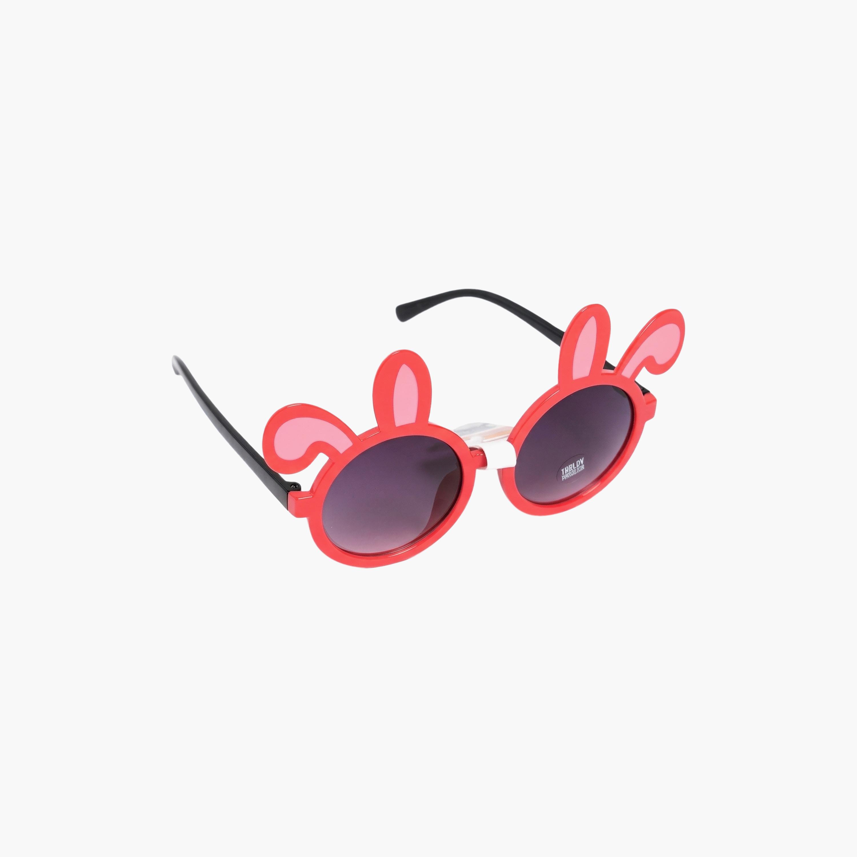 نظارة شمسية دائرية بأذن أرنب كرتوني لطيف من سمايل إن شيدز-girls-accessories-sunglasses-image-1