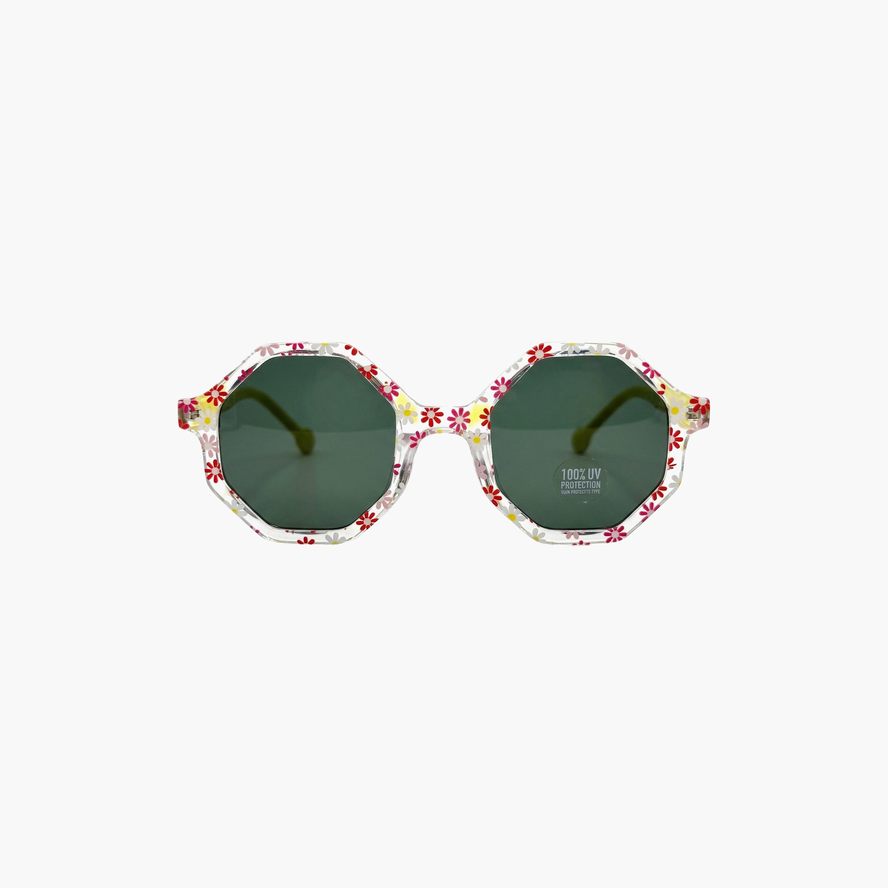 Smile In Shades Octagonal Floral Print Sunglasses-girls-accessories-sunglasses-image-2