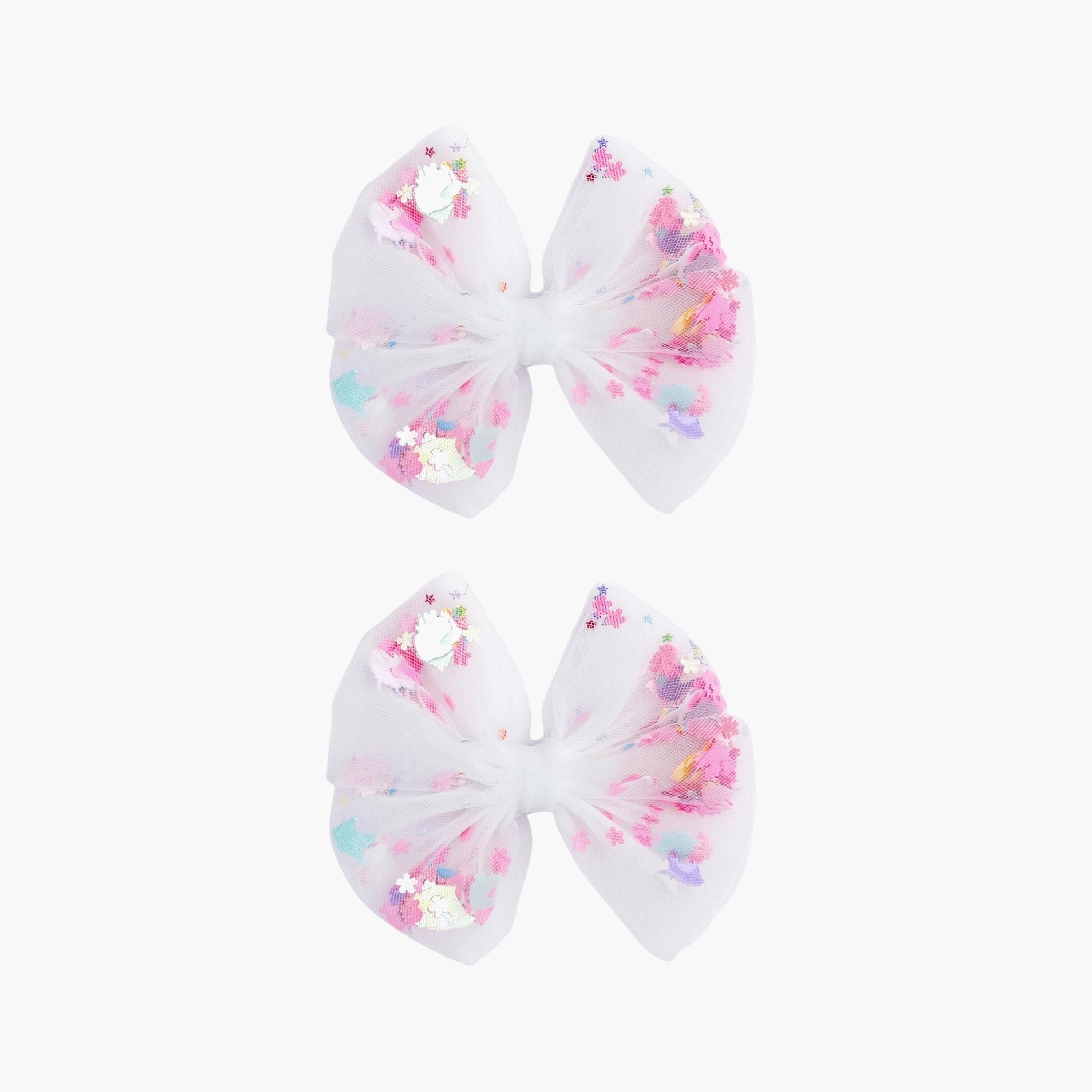 زوج مشابك شعر (توك) بفيونكة براقة من ليتل لاكشريز-girls-accessories-hairaccessories-image-1