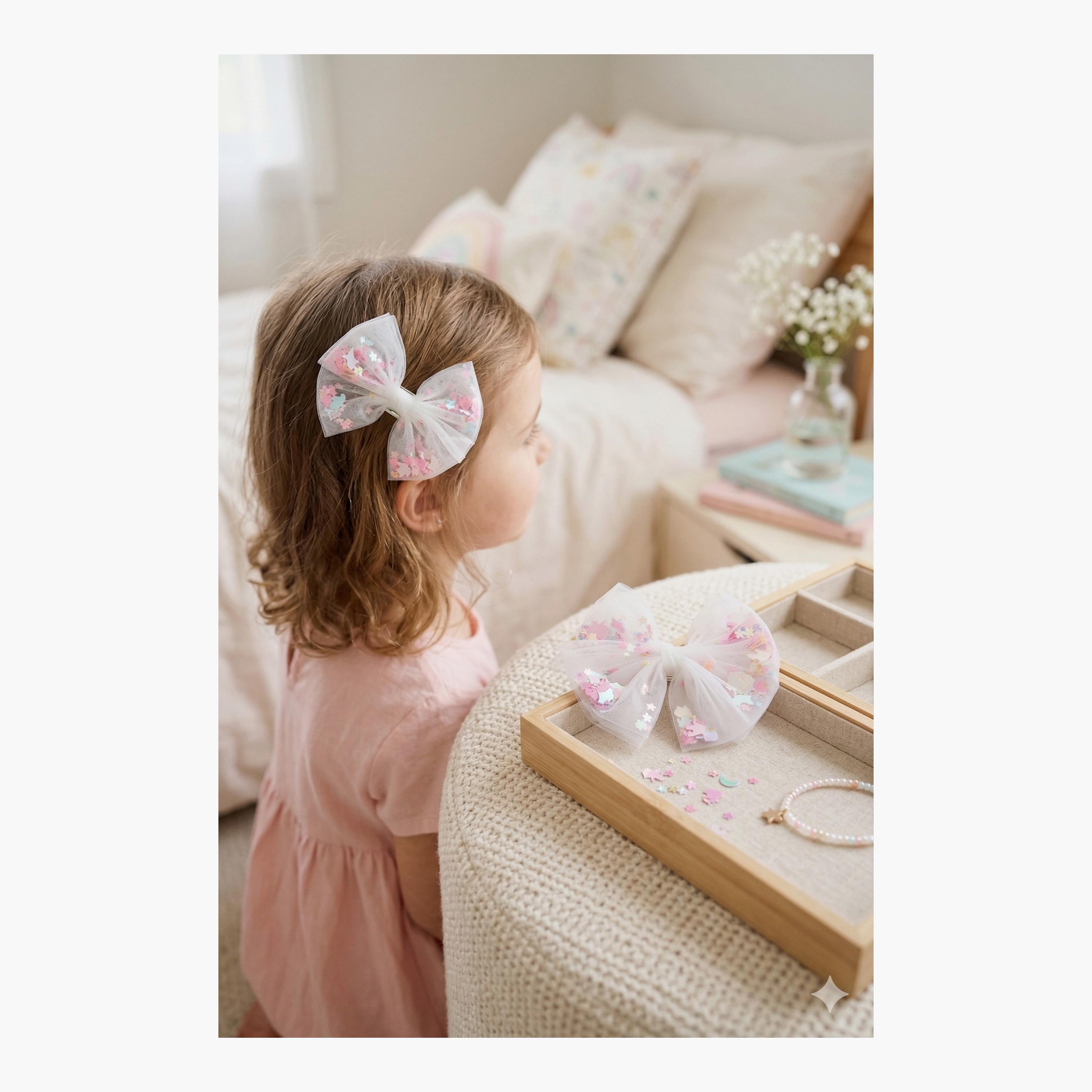 زوج مشابك شعر (توك) بفيونكة براقة من ليتل لاكشريز-girls-accessories-hairaccessories-image-3