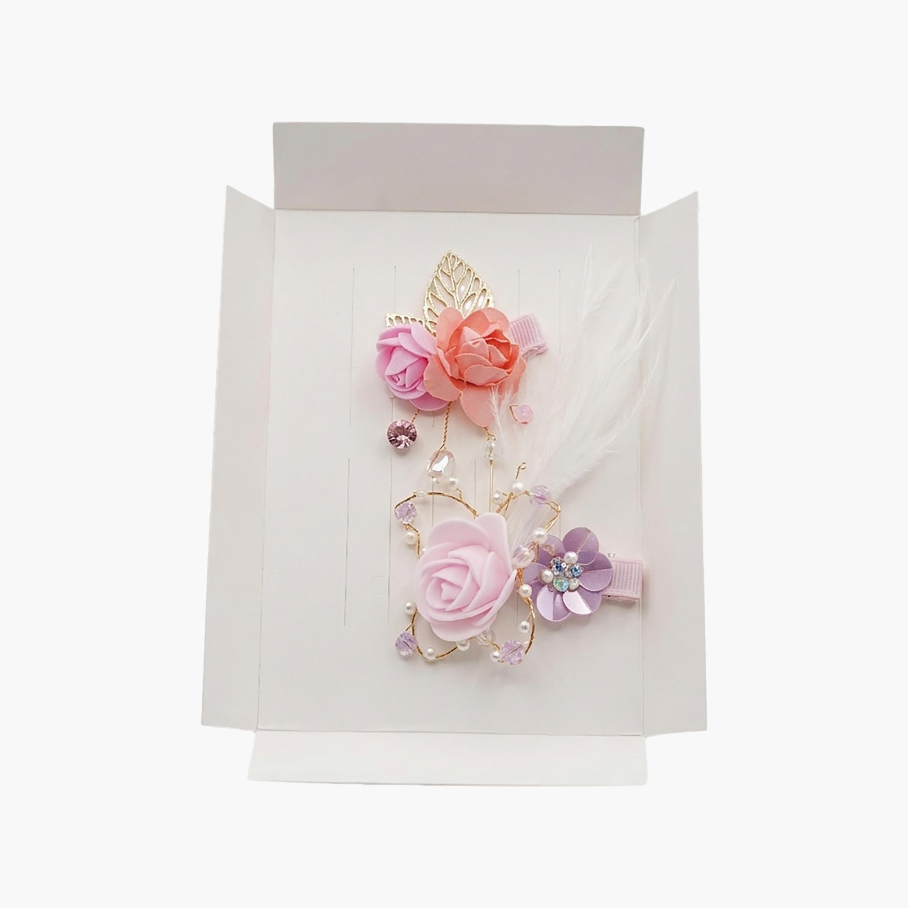 Little Luxuries Rose & Leaf Hairclips Pair-girls-accessories-hairaccessories-image-3