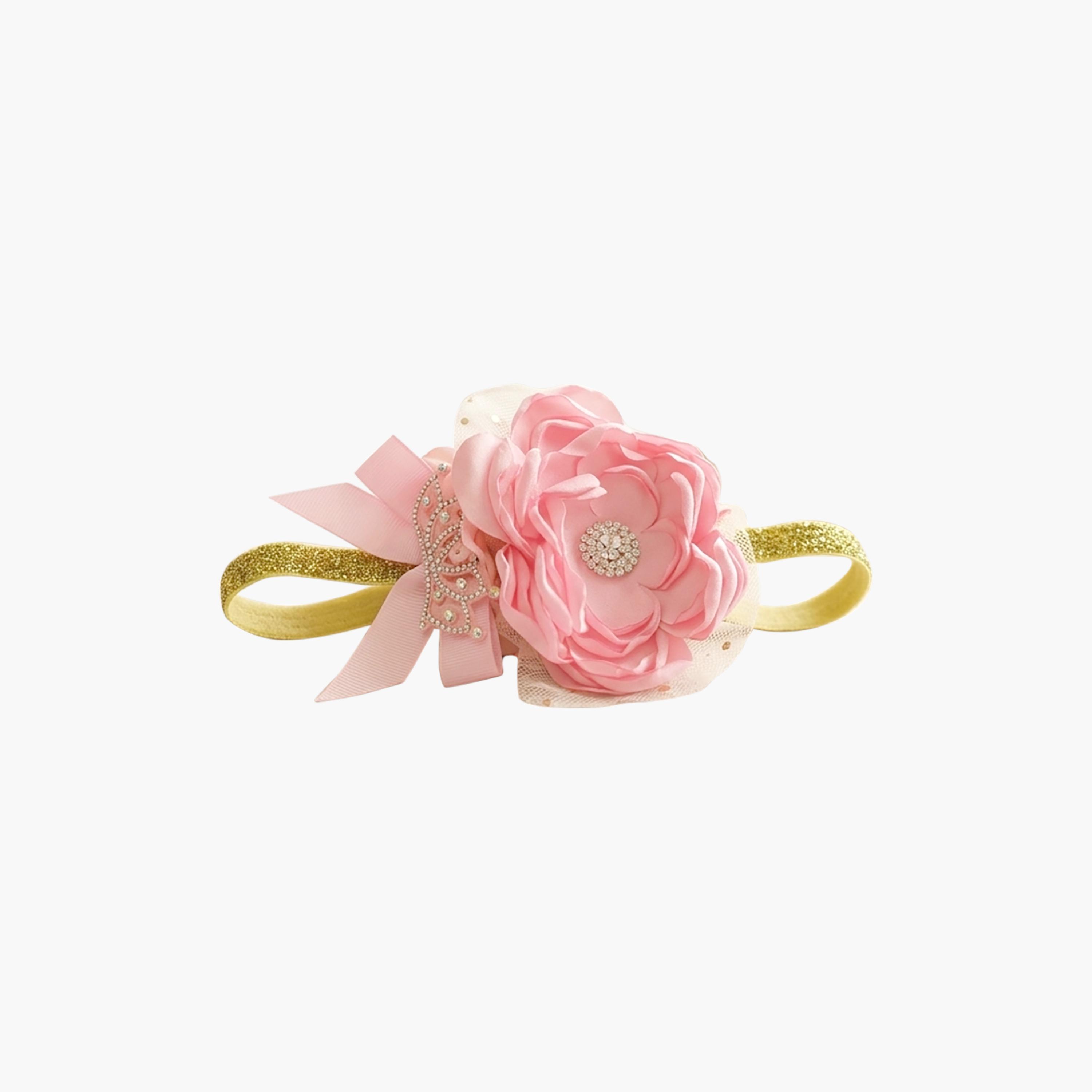 Little Luxuries Soft Flower & Crown Headband-girls-accessories-hairaccessories-image-1