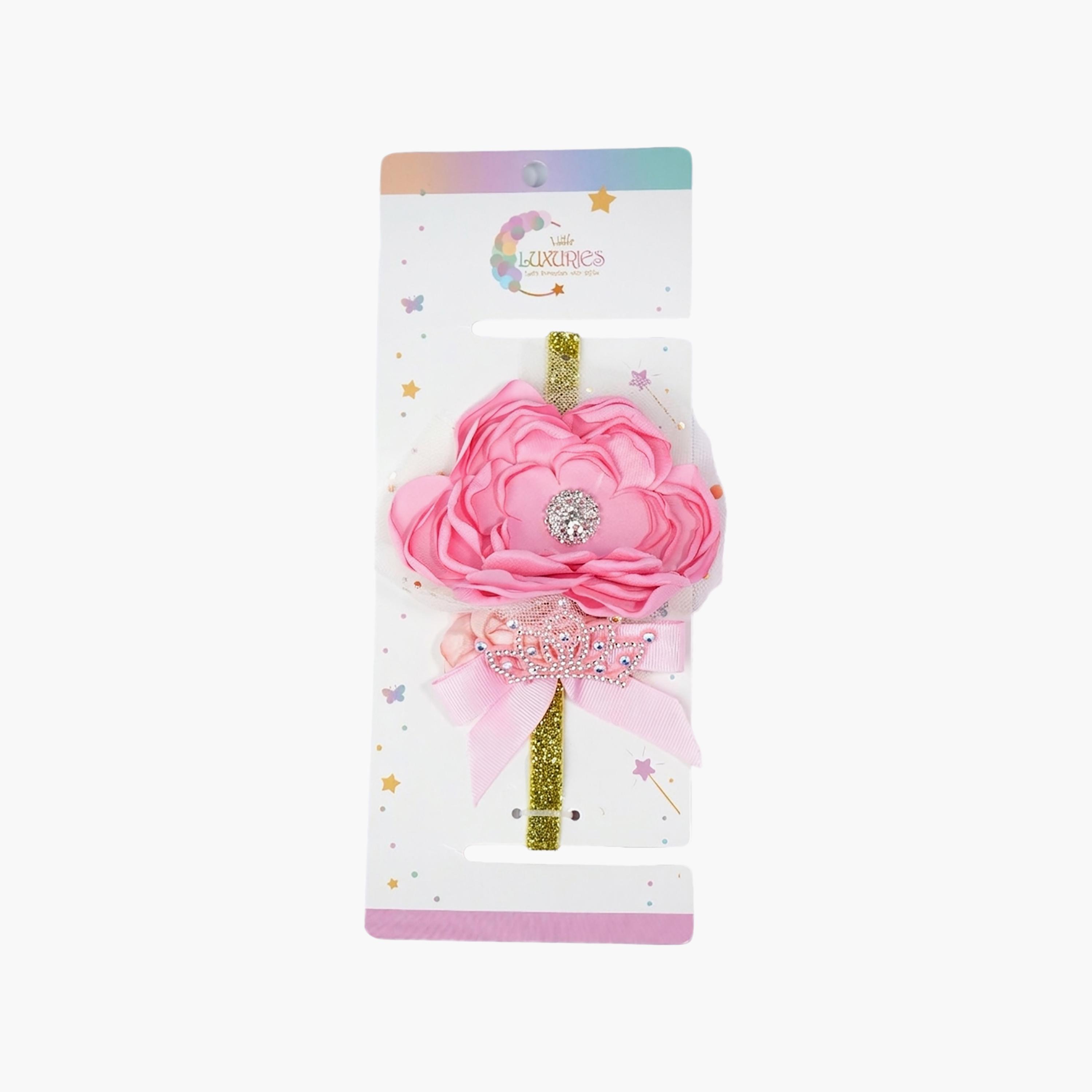 Little Luxuries Soft Flower & Crown Headband-girls-accessories-hairaccessories-image-4