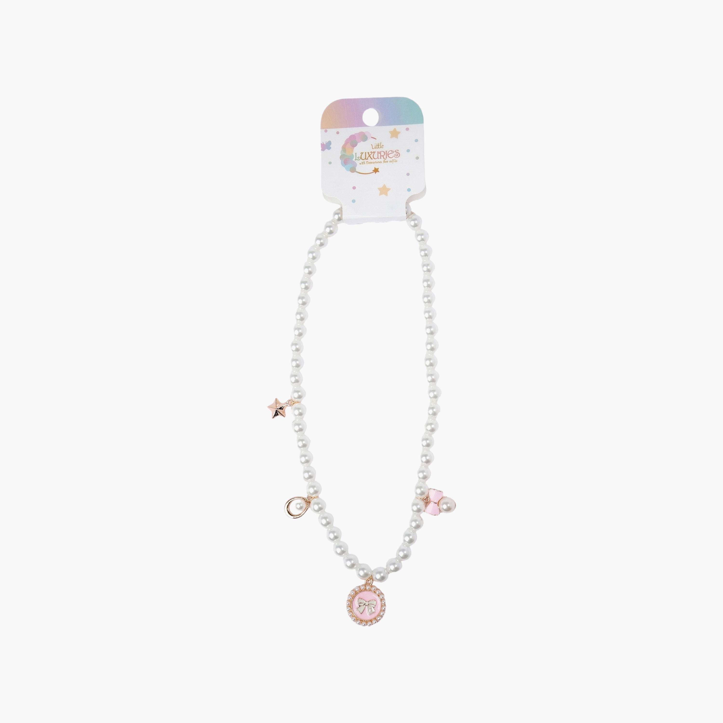 قلادة (عقد) من خرز اللؤلؤ مع دلاية على شكل فيونكة من ليتل لاكشريز-girls-accessories-jewellery-image-6