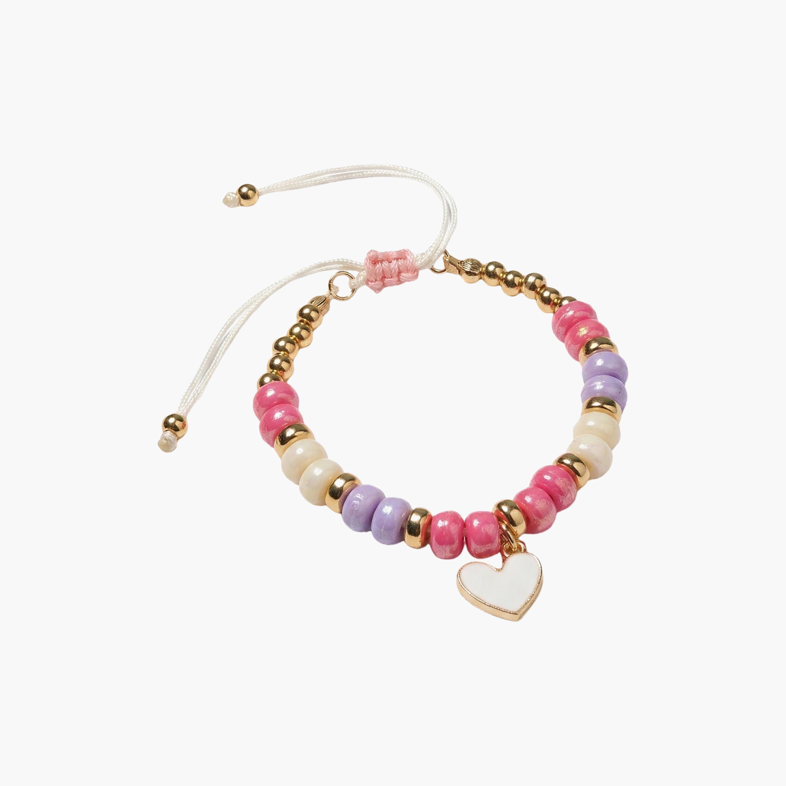 سوار (غويشة) مزين بالقلوب واللؤلؤ من ليتل لاكشريز-girls-accessories-jewellery-image-1