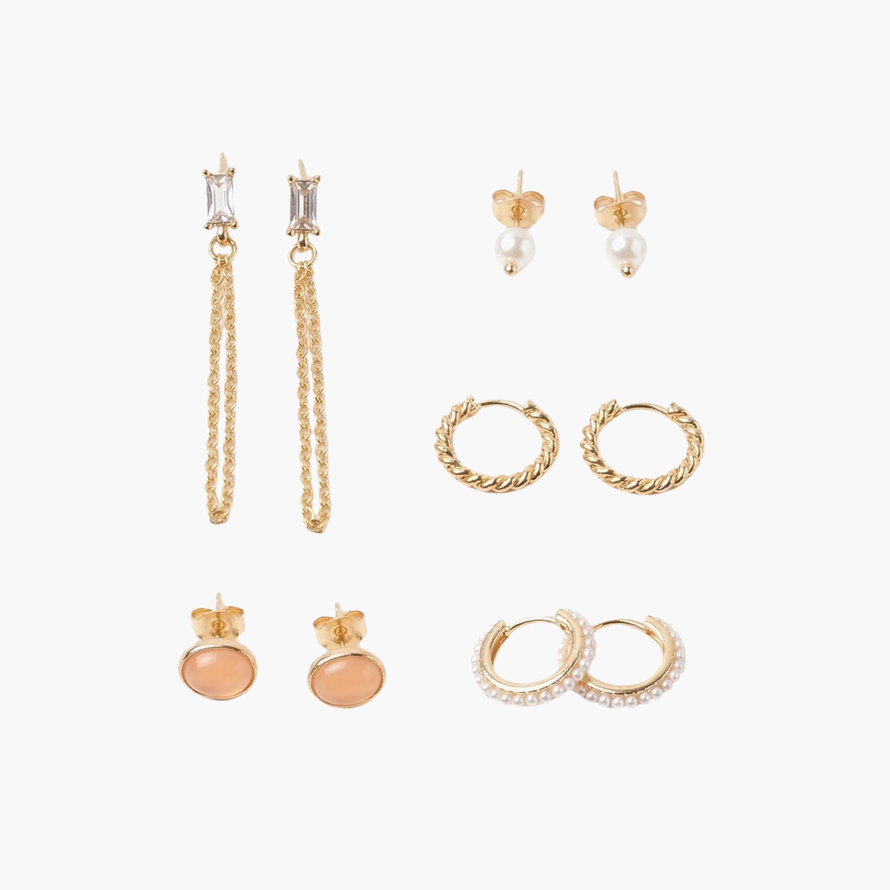 مجموعة أقراط (حلقان) "الملاك الصغير" مكونة من 5 أزواج من ليتل لاكشريز-girls-accessories-jewellery-image-1