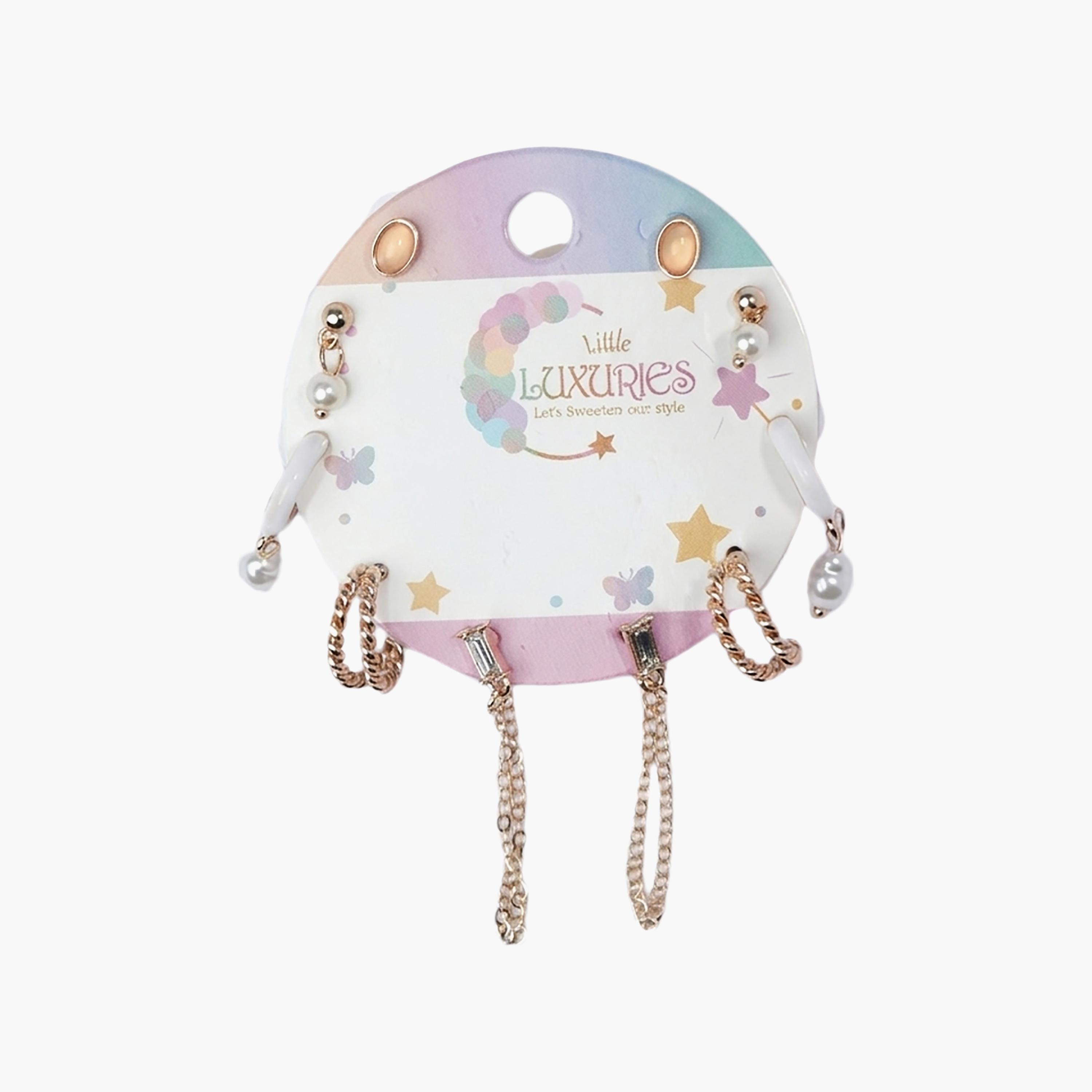 مجموعة أقراط (حلقان) "الملاك الصغير" مكونة من 5 أزواج من ليتل لاكشريز-girls-accessories-jewellery-image-5