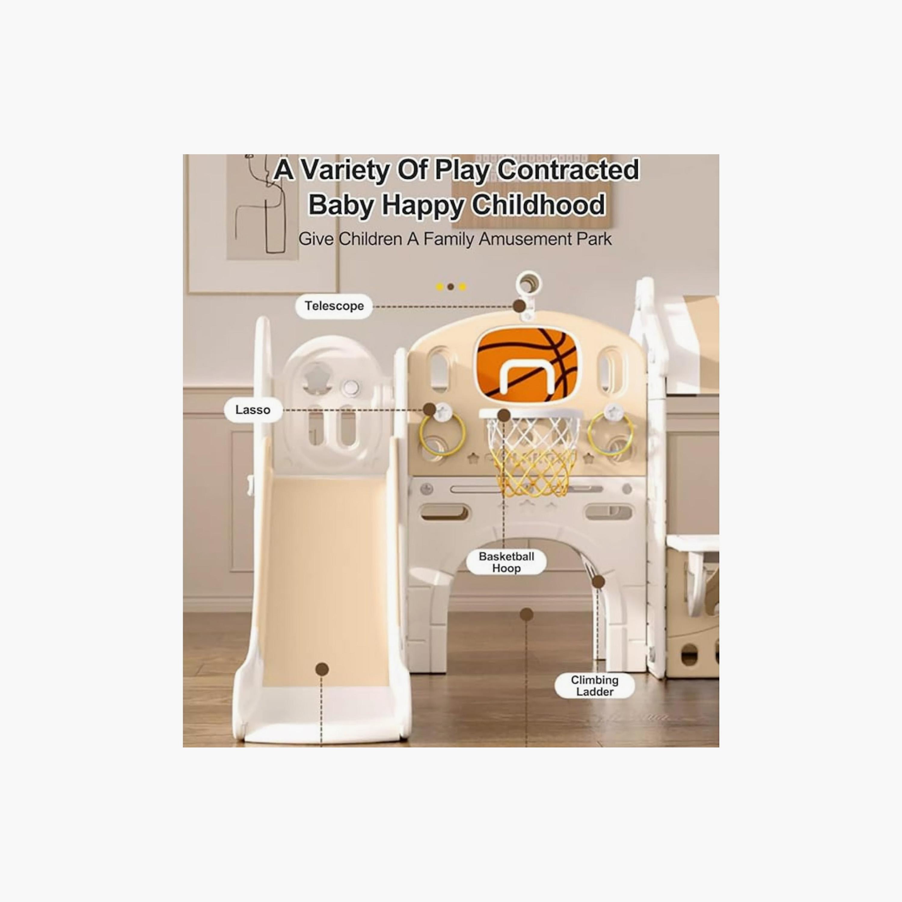 Little Angel 10-In-1 Playhouse with Slide-toys-outdoor-playhousesandplayards-image-2