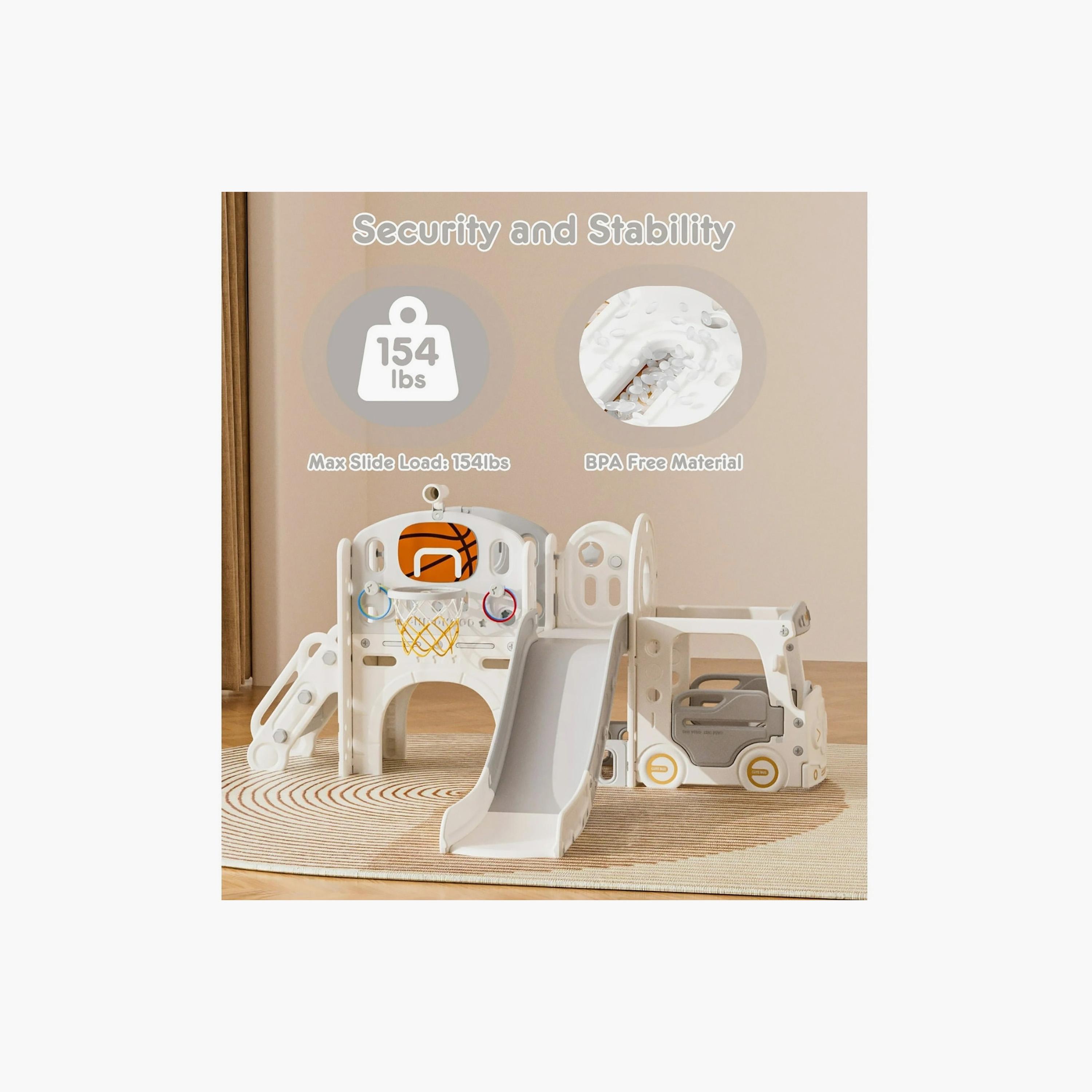Little Angel 10-In-1 Playhouse with Slide-toys-outdoor-playhousesandplayards-image-4