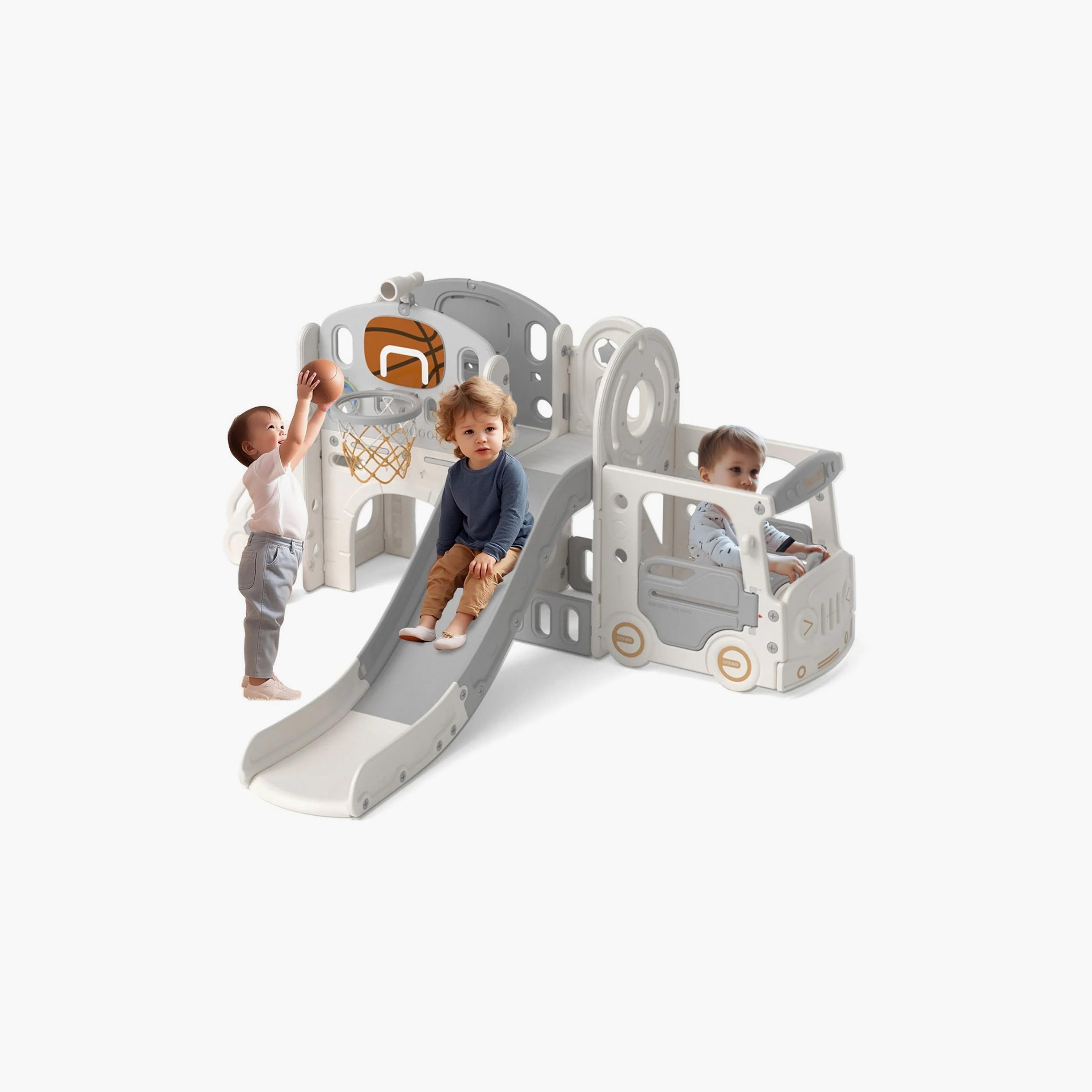 Little Angel 10-In-1 Playhouse with Slide-toys-outdoor-playhousesandplayards-image-2