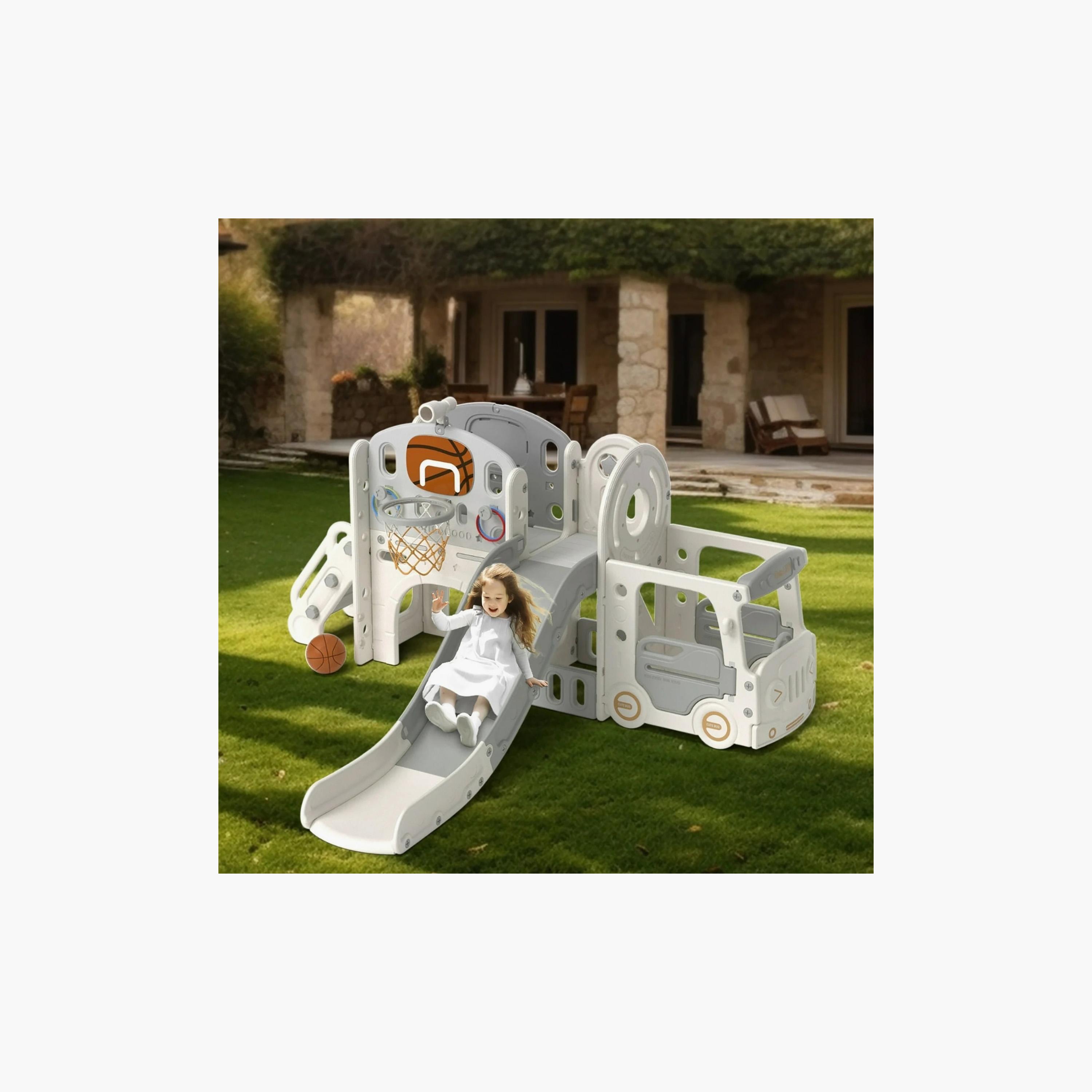Little Angel 10-In-1 Playhouse with Slide-toys-outdoor-playhousesandplayards-image-4