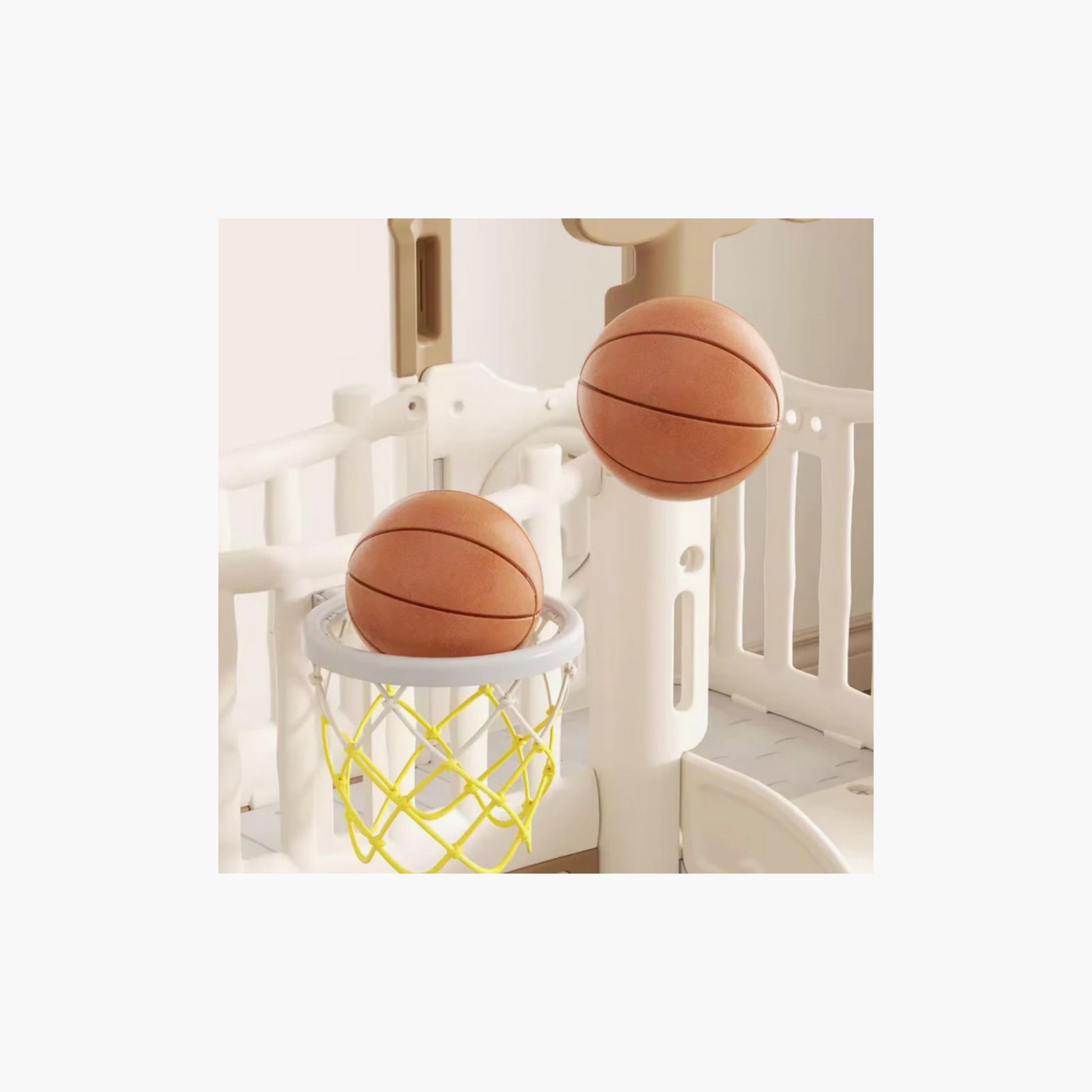 Little Angel 7-In-1 Slide with Climber & Basketball Hoop-toys-outdoor-slidesandswings-image-6