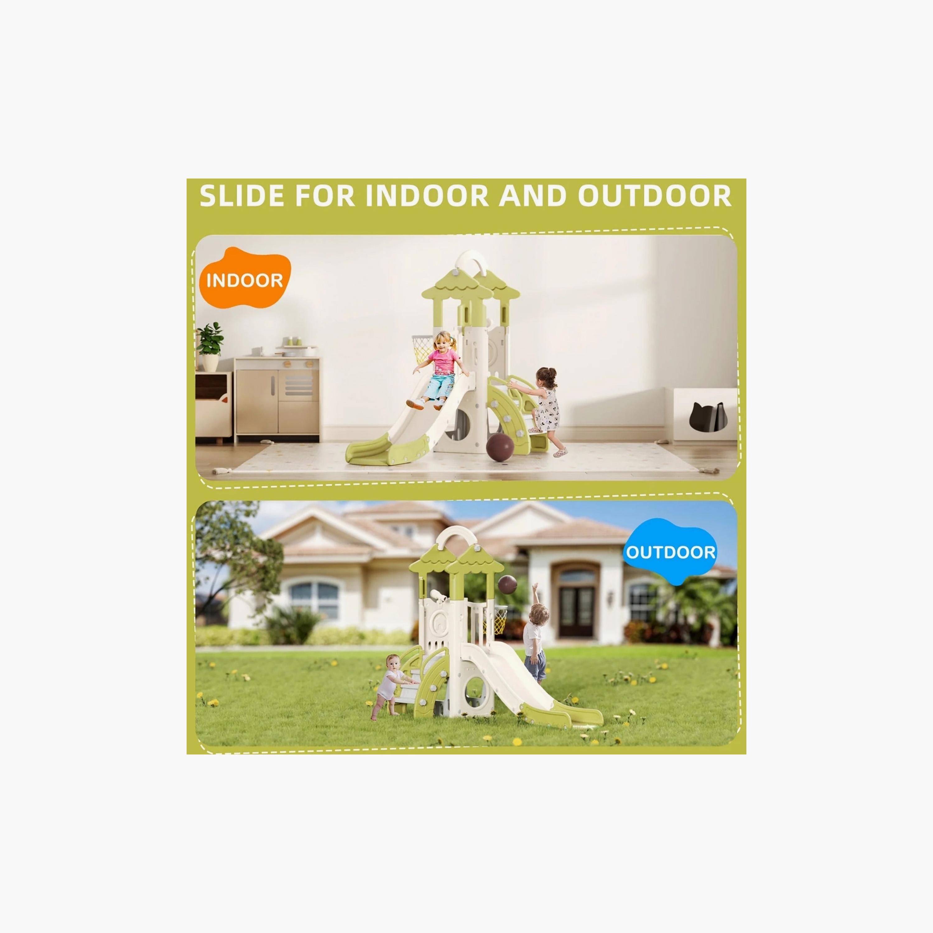 زحليقة 7 في 1 مع متسلق وحلقة كرة سلة من ليتل أنجل-toys-outdoor-slidesandswings-image-5