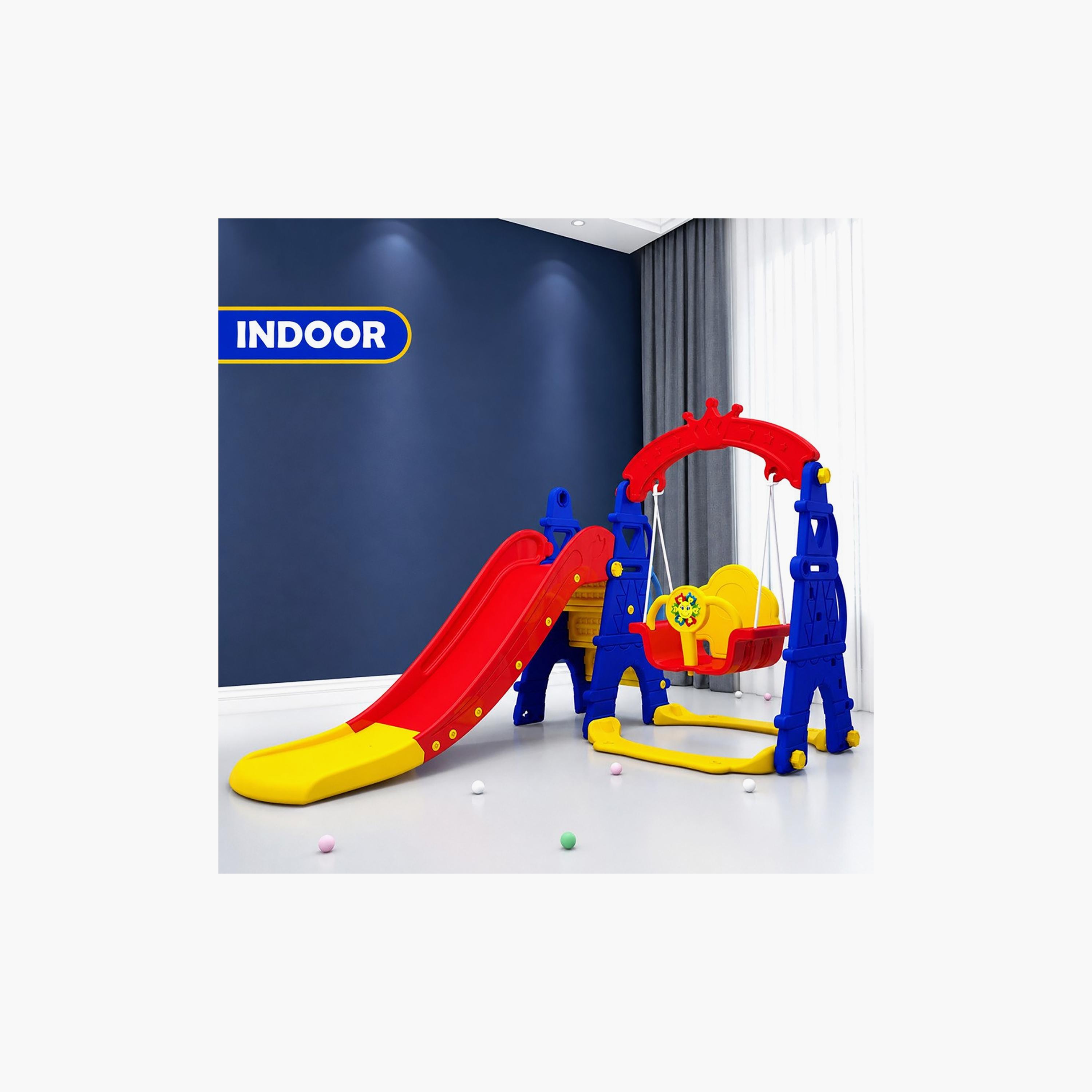Little Angel 3-In-1 Swing & Slide Activity Playset with Basketball Hoop-toys-outdoor-slidesandswings-image-7