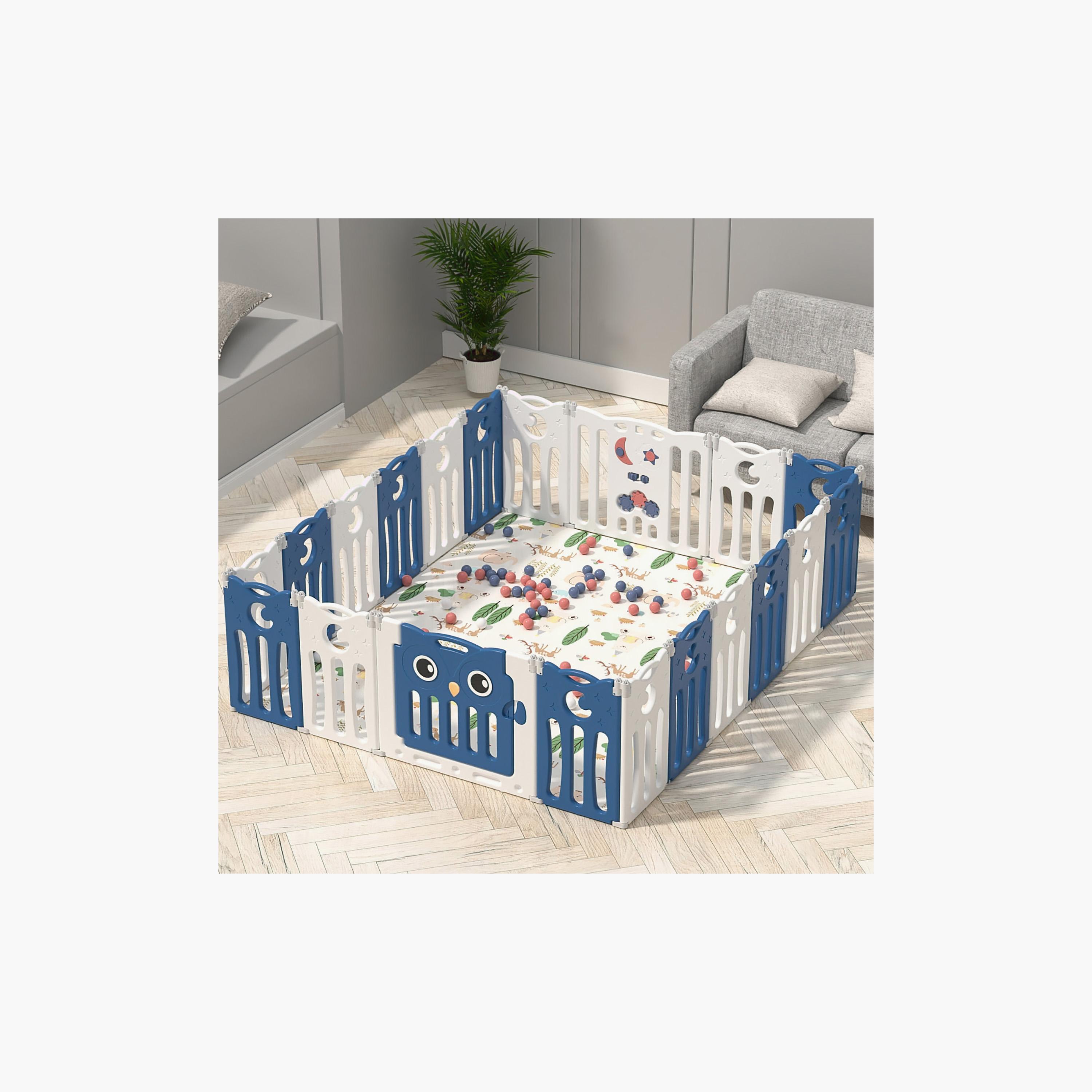 Little Angel 18-Piece Foldable Playpen with Fence-baby-infantactivity-playpensandplaymats-image-2