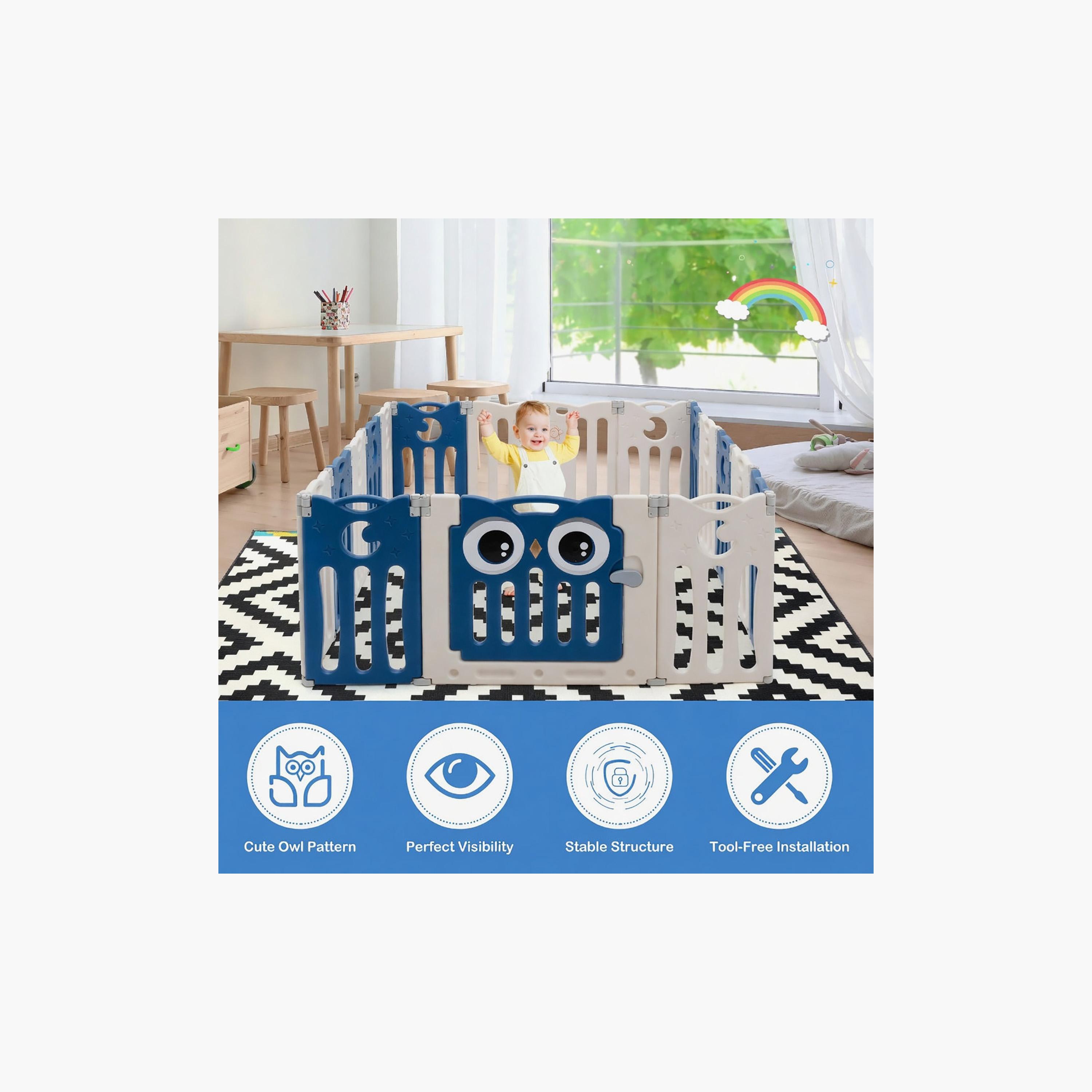 Little Angel 18-Piece Foldable Playpen with Fence-baby-infantactivity-playpensandplaymats-image-3