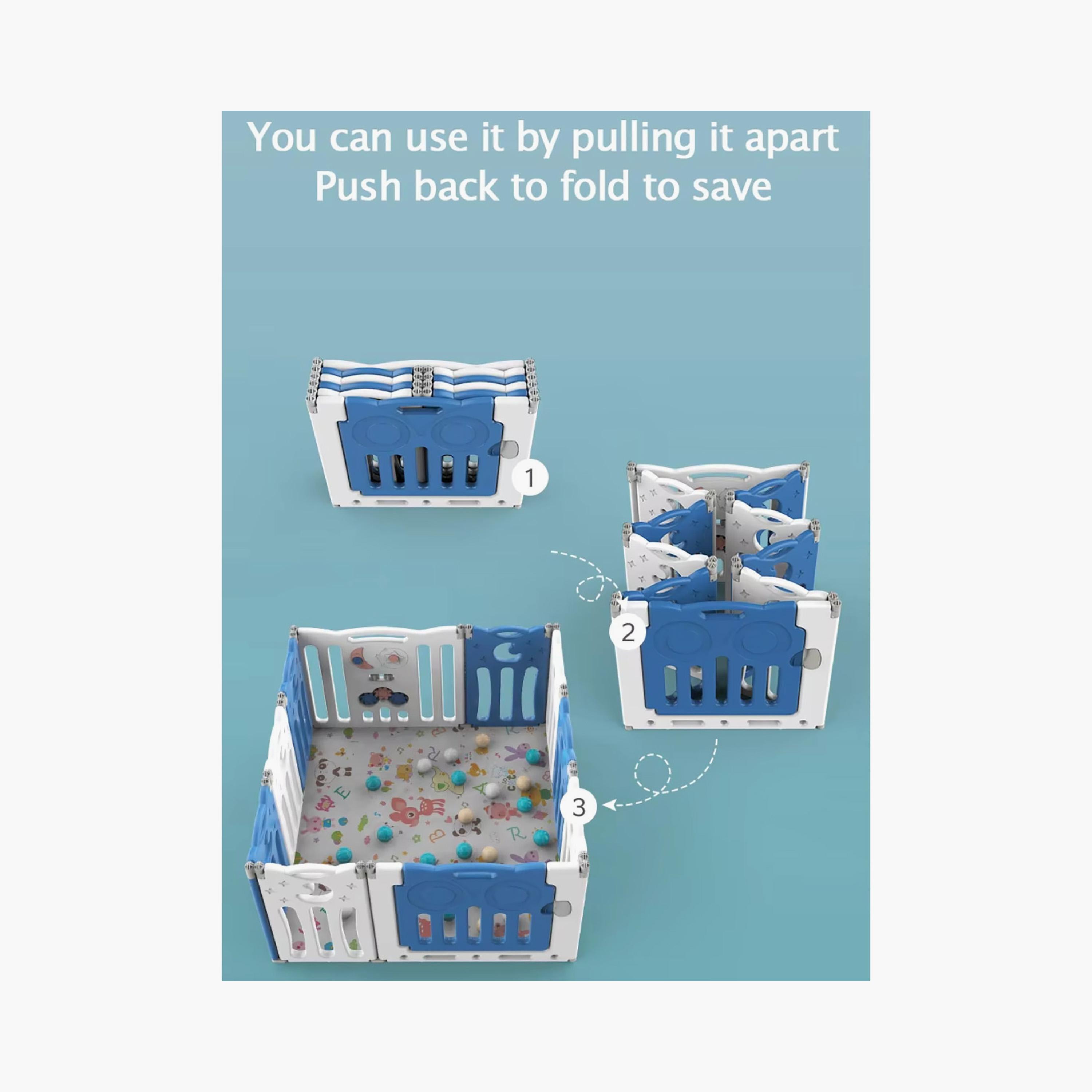 Little Angel 18-Piece Foldable Playpen with Fence-baby-infantactivity-playpensandplaymats-image-7