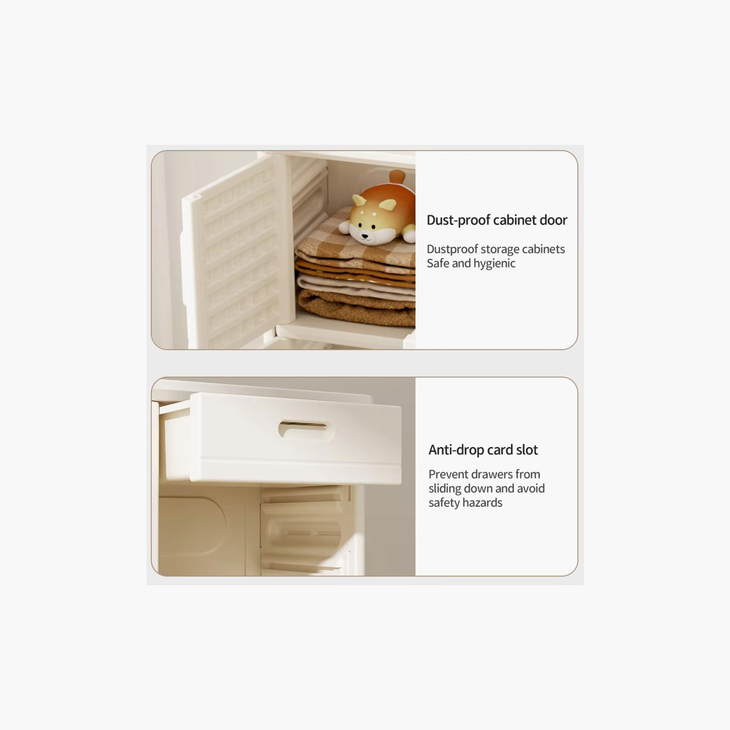 Little Angel Storage Rack Organizer Cabinet with Drawers & Shelves-baby-nursery-furniture-wardrobesandstorage-image-5