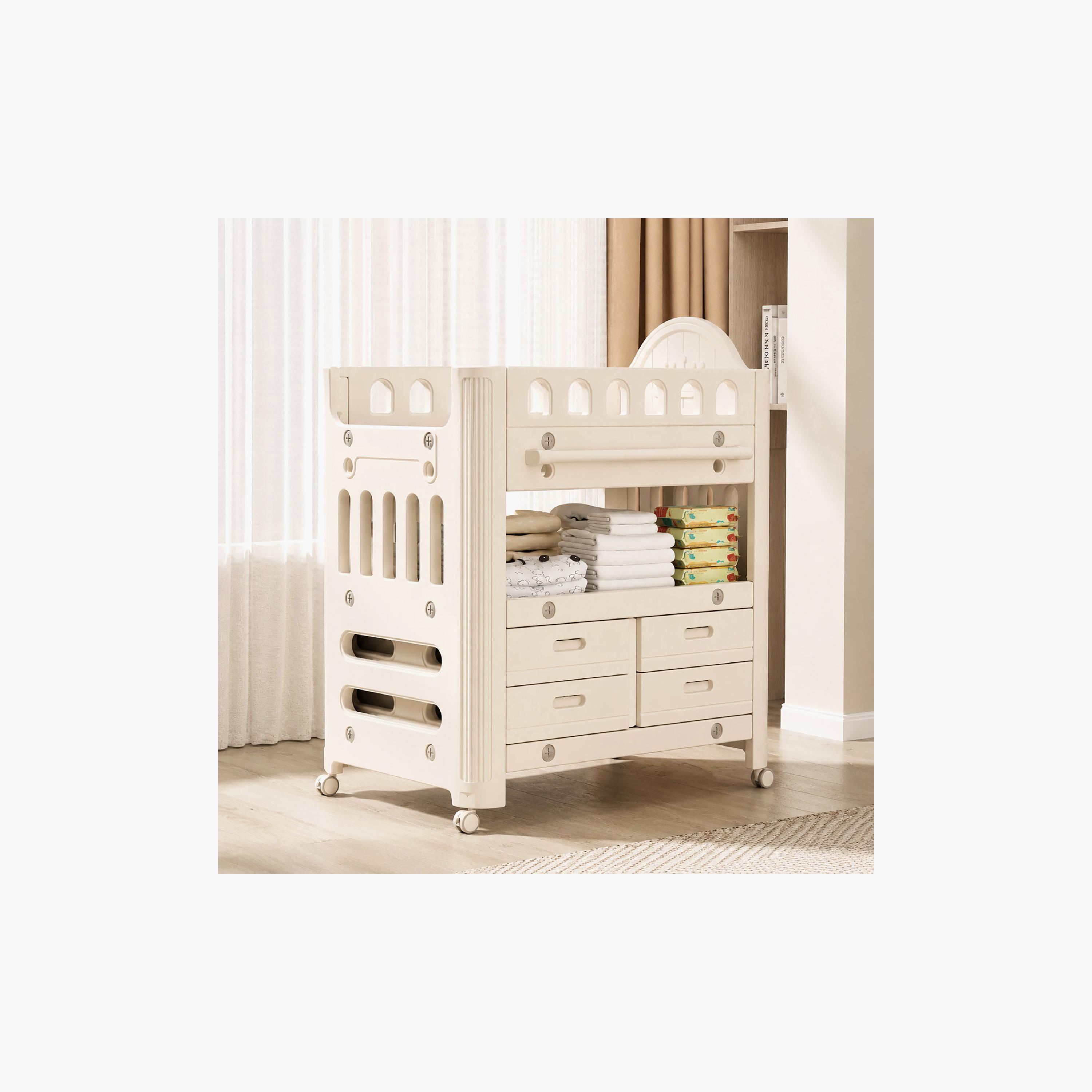Buy Little Angel Diaper Changing Table with Wheels & Storage Organizer — free download