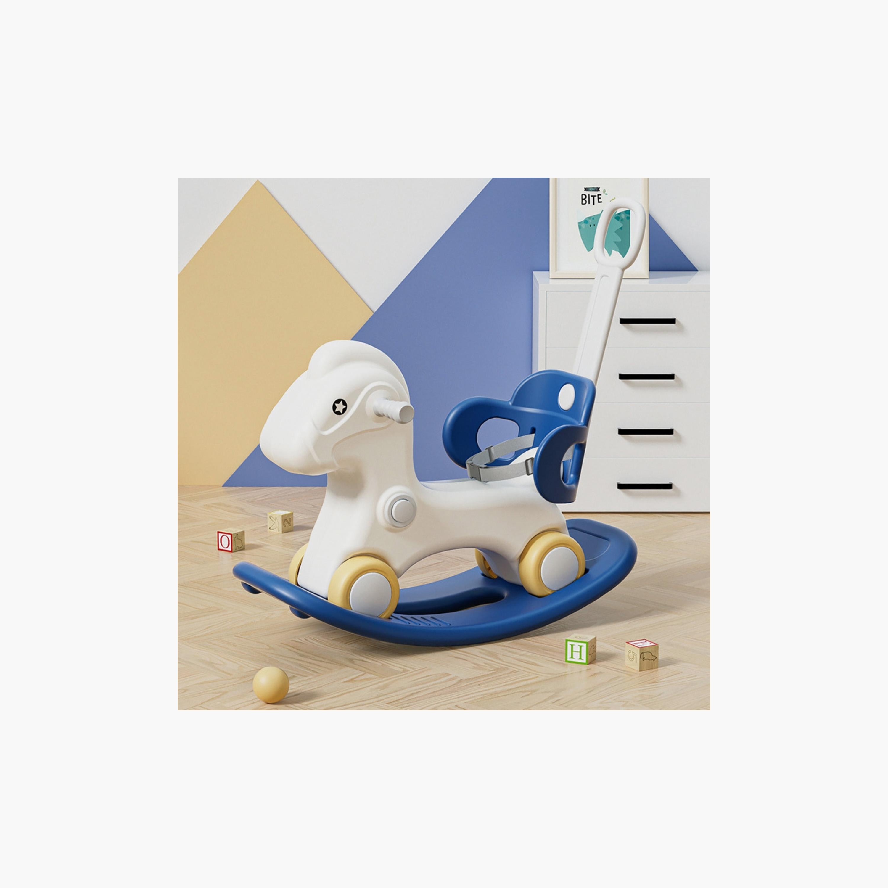 Little Angel 3-In-1 Rocking Horse Ride-On Toy With Handle & Backrest-toys-outdoor-bikesandrideons-manualrideons-image-2
