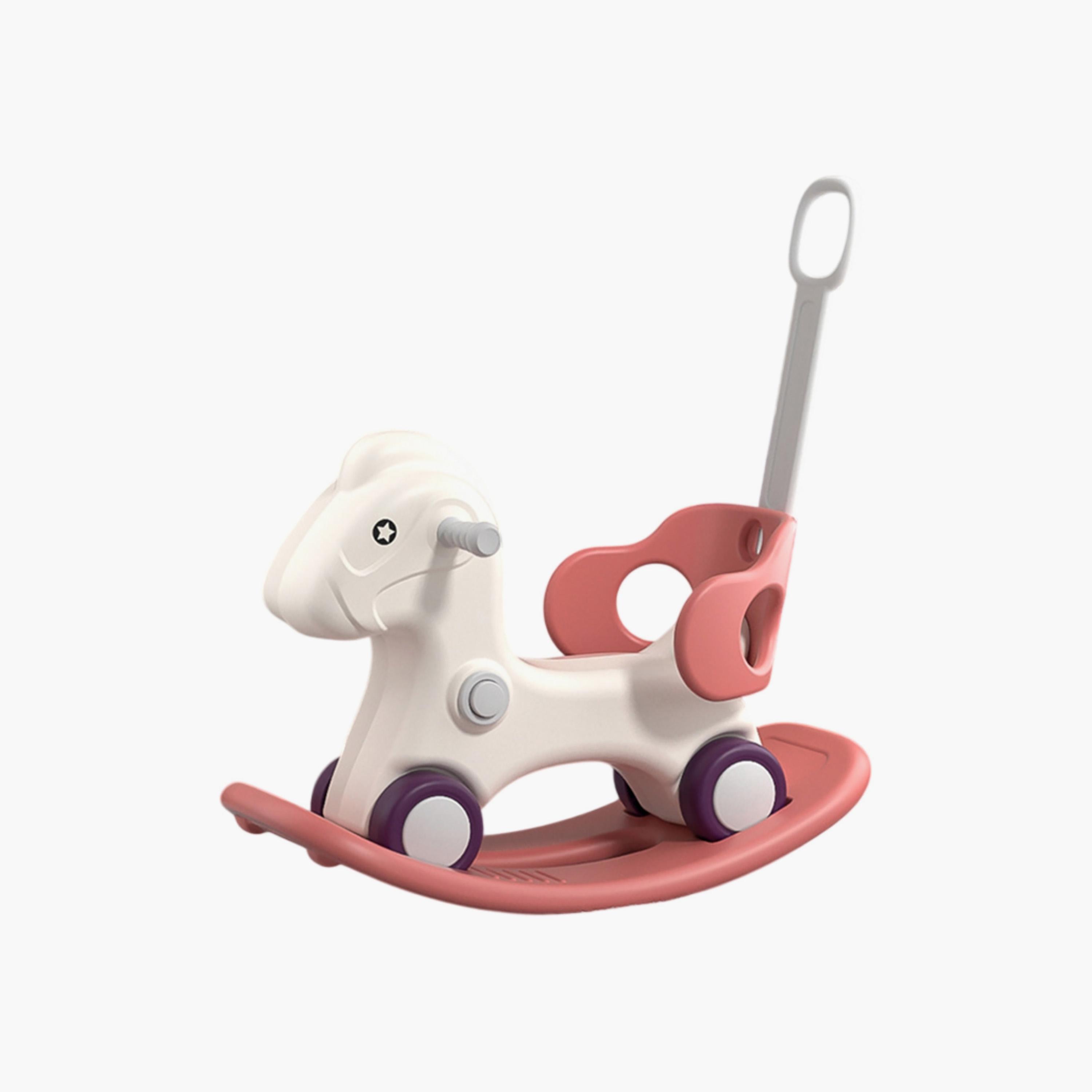 Little Angel 3-In-1 Rocking Horse Ride-On Toy With Handle & Backrest-toys-outdoor-bikesandrideons-manualrideons-image-1