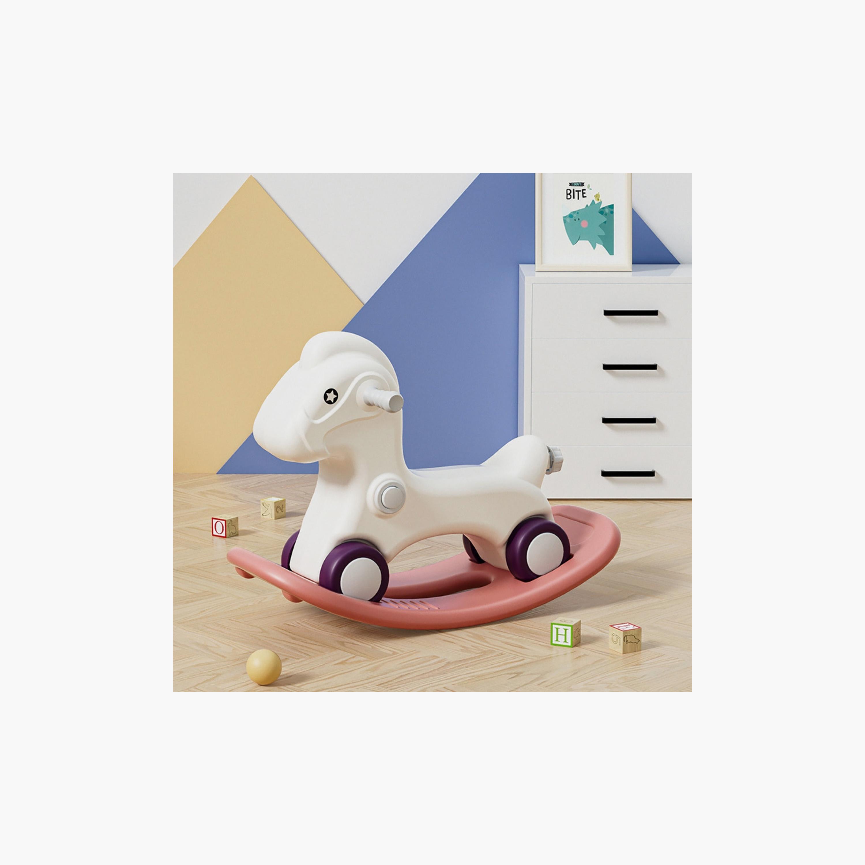 Little Angel 3-In-1 Rocking Horse Ride-On Toy With Handle & Backrest-toys-outdoor-bikesandrideons-manualrideons-image-4