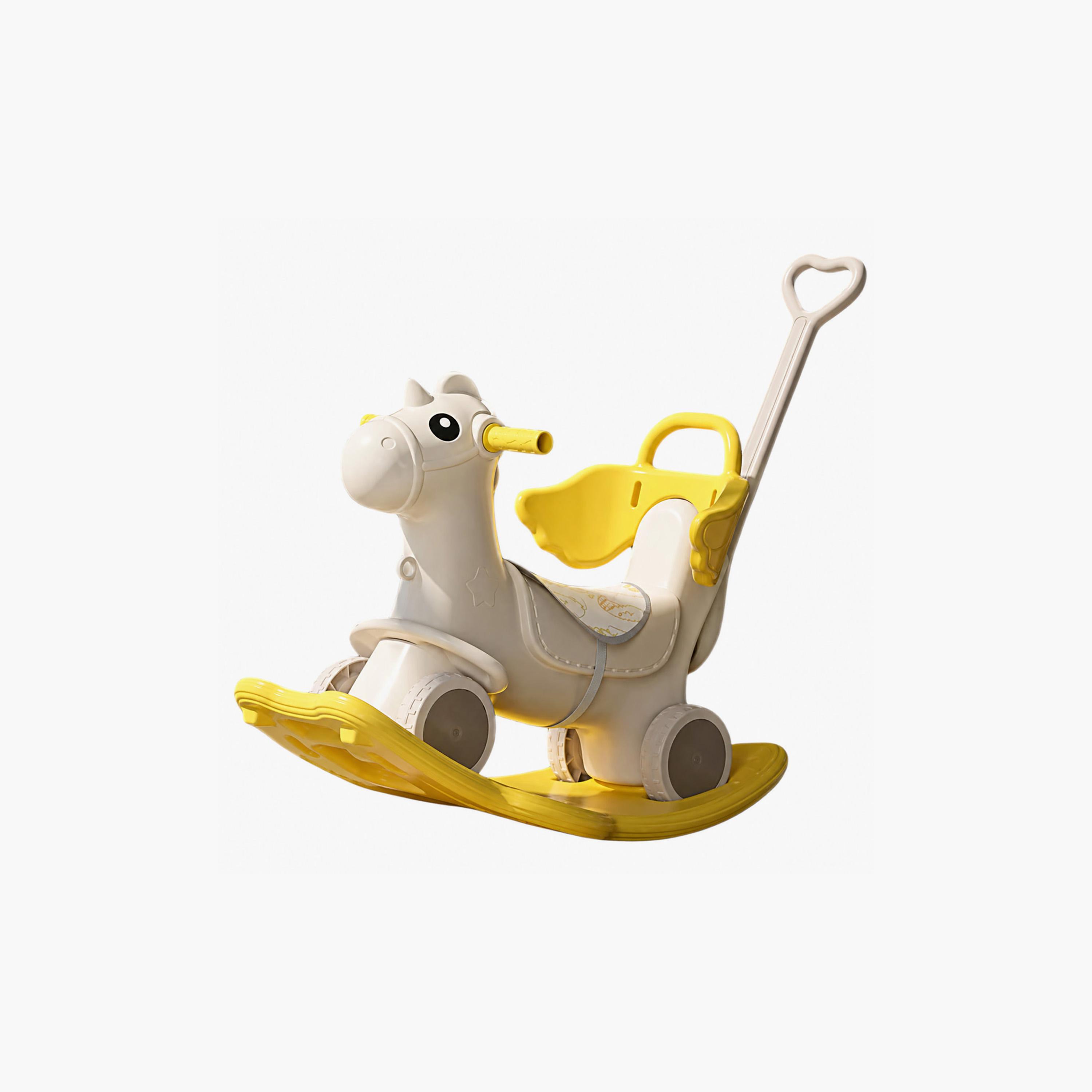 Little Angel Anti-Slip Rocking Horse Ride-On Toy with Handle & Backrest-toys-outdoor-bikesandrideons-manualrideons-image-1