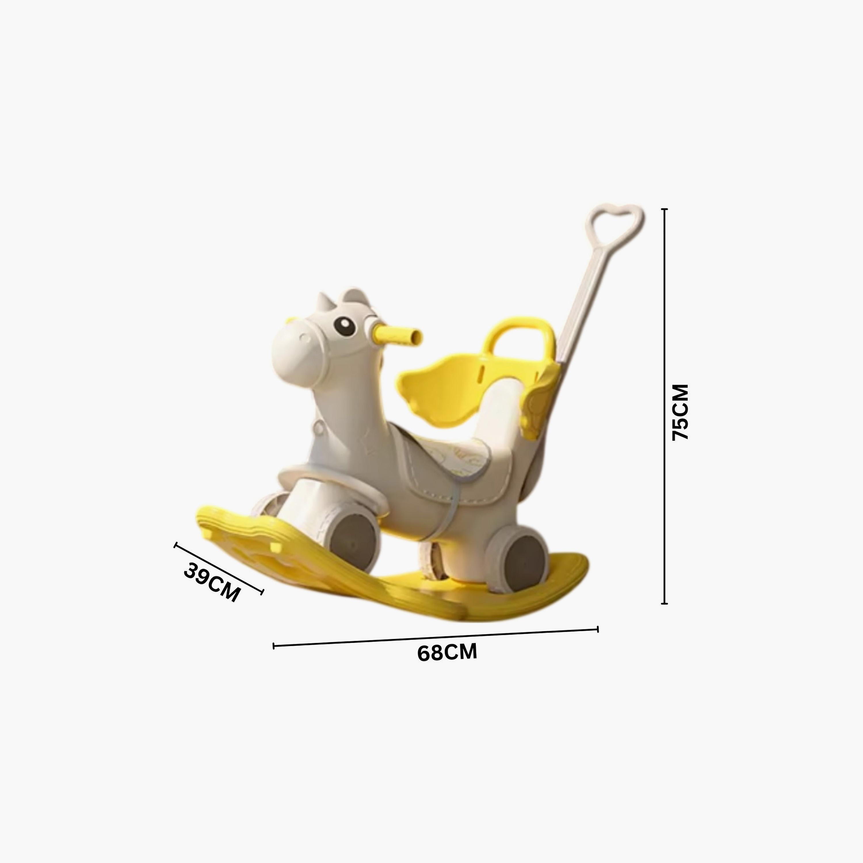 Little Angel Anti-Slip Rocking Horse Ride-On Toy with Handle & Backrest-toys-outdoor-bikesandrideons-manualrideons-image-8