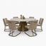 Woody Drox 6-Seater Marble Top Dining Table-furniture-diningroom-diningtables-image-2